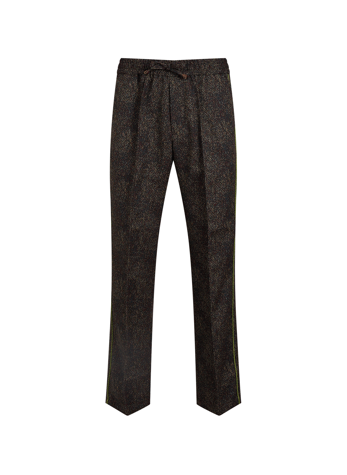Elasticated jacquard straight-leg trousers DROLE DE MONSIEUR Multicolour