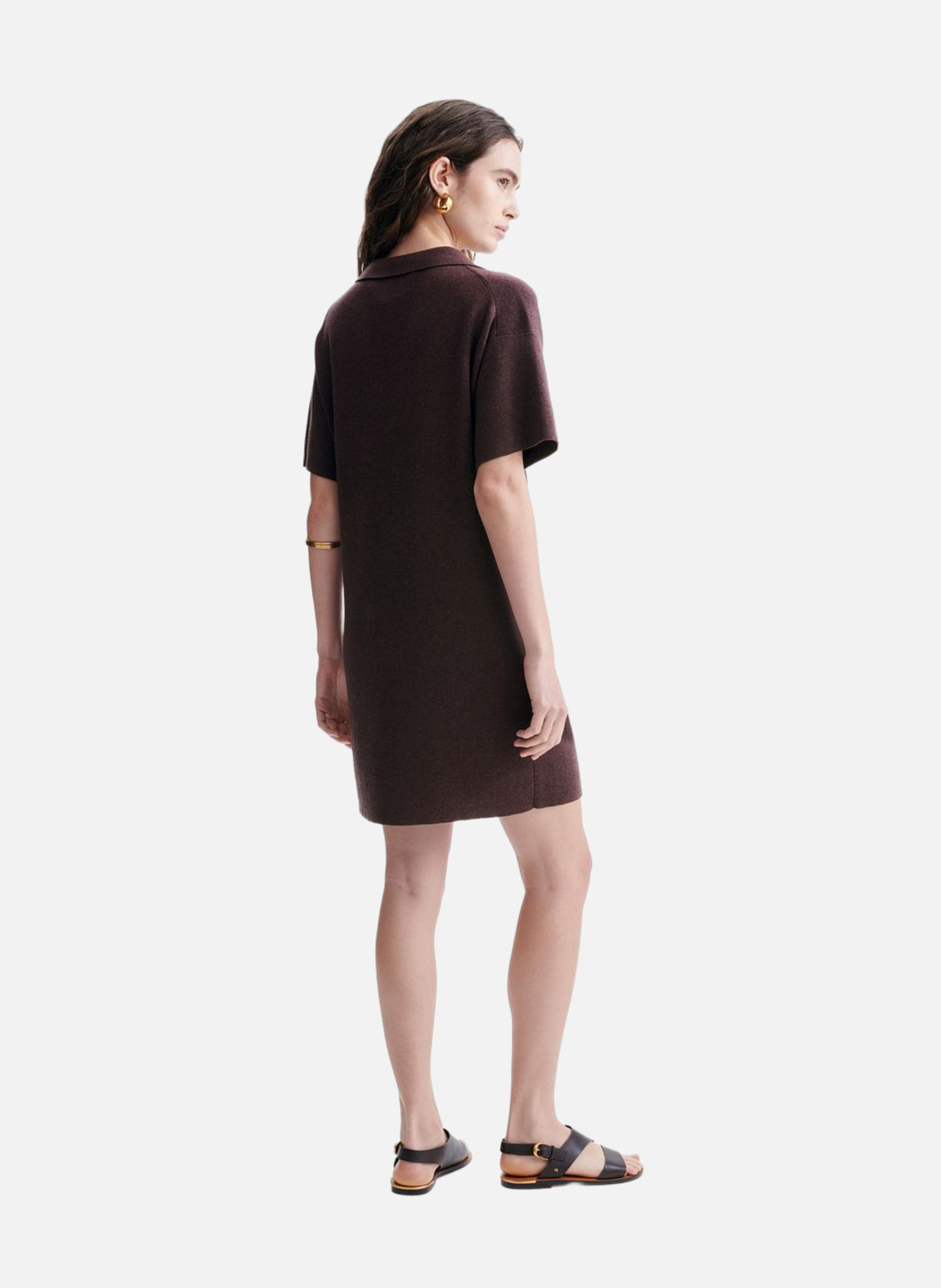 Robe courte polo hermosa VANESSA BRUNO Marron