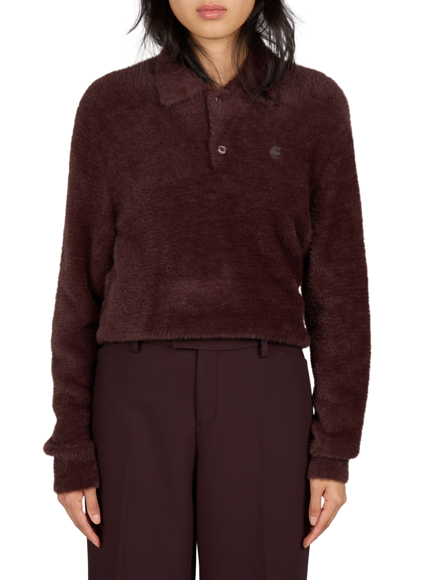 Maine faux fur-effect polo-neck sweater CARHARTT WIP Brown