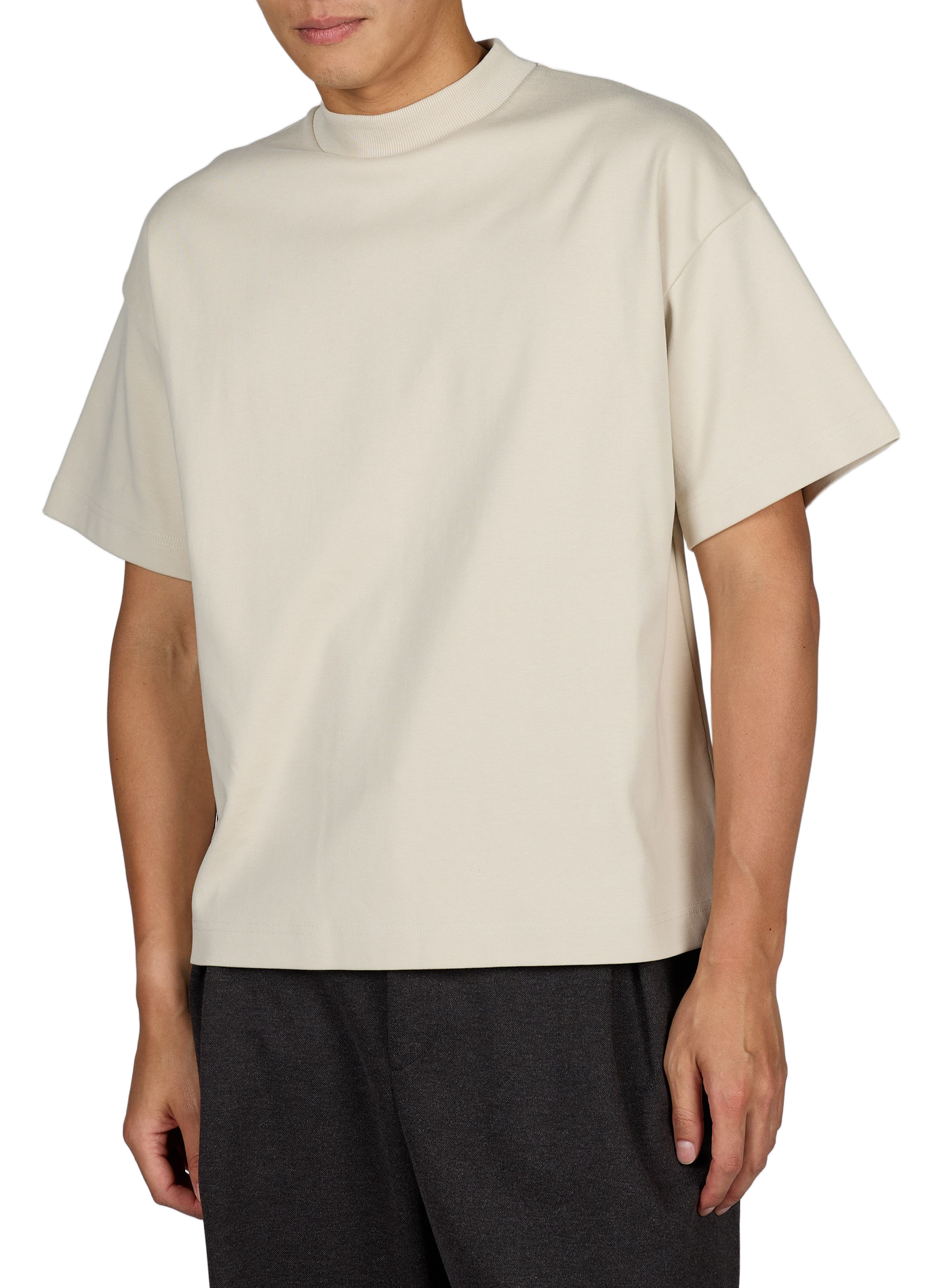 Loose cotton T-shirt SEVENTH Beige