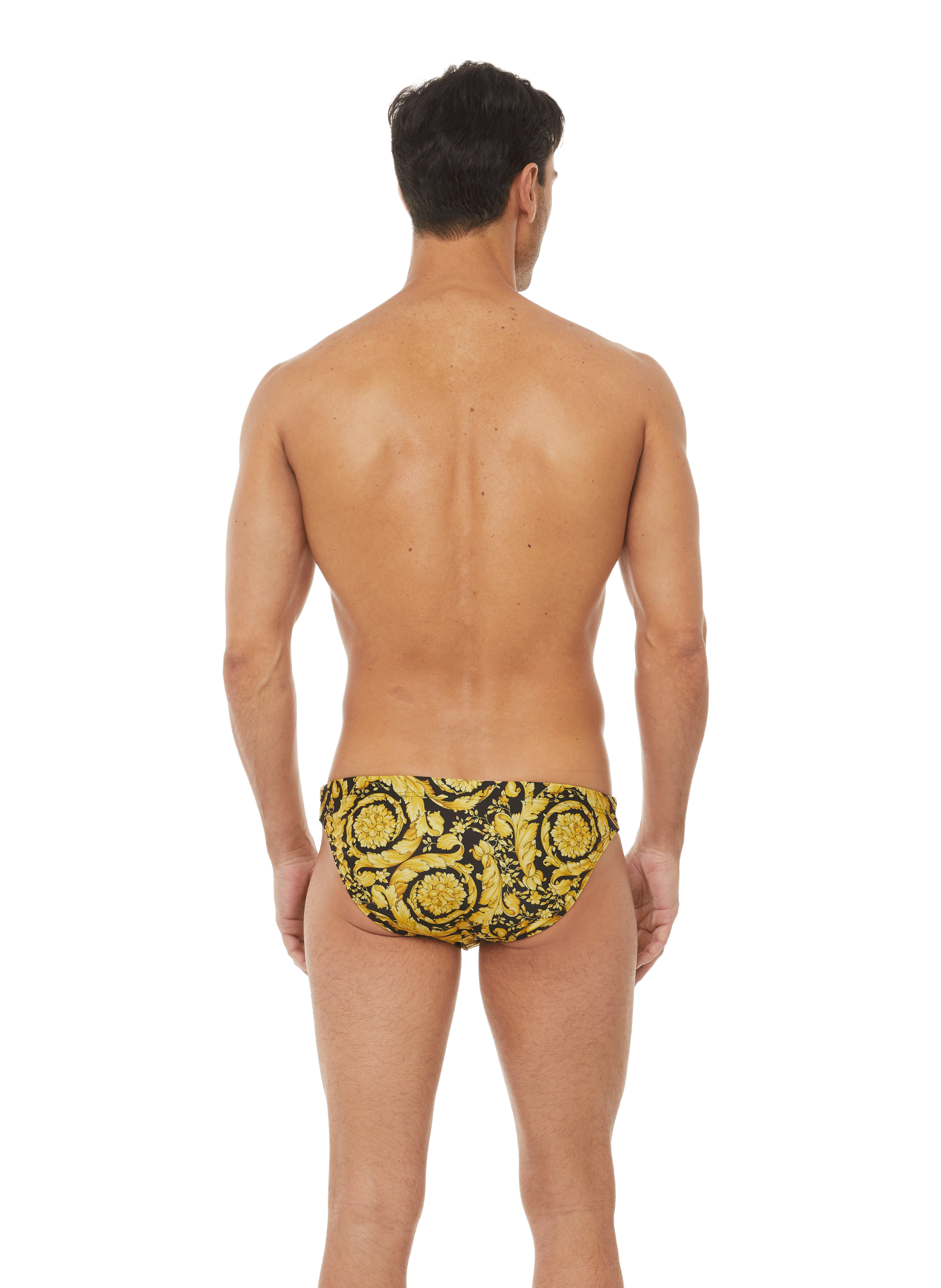 Barocco print swim briefs VERSACE Golden