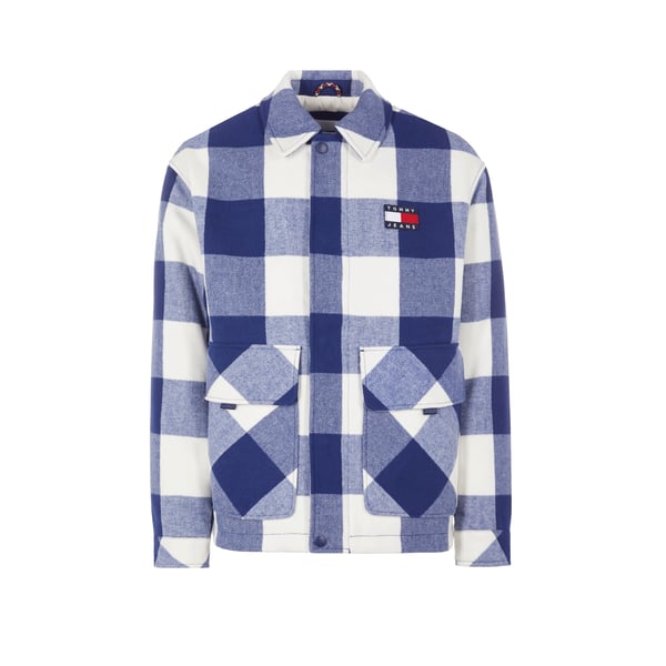Veste à carreaux en polyester recyclé mélangé