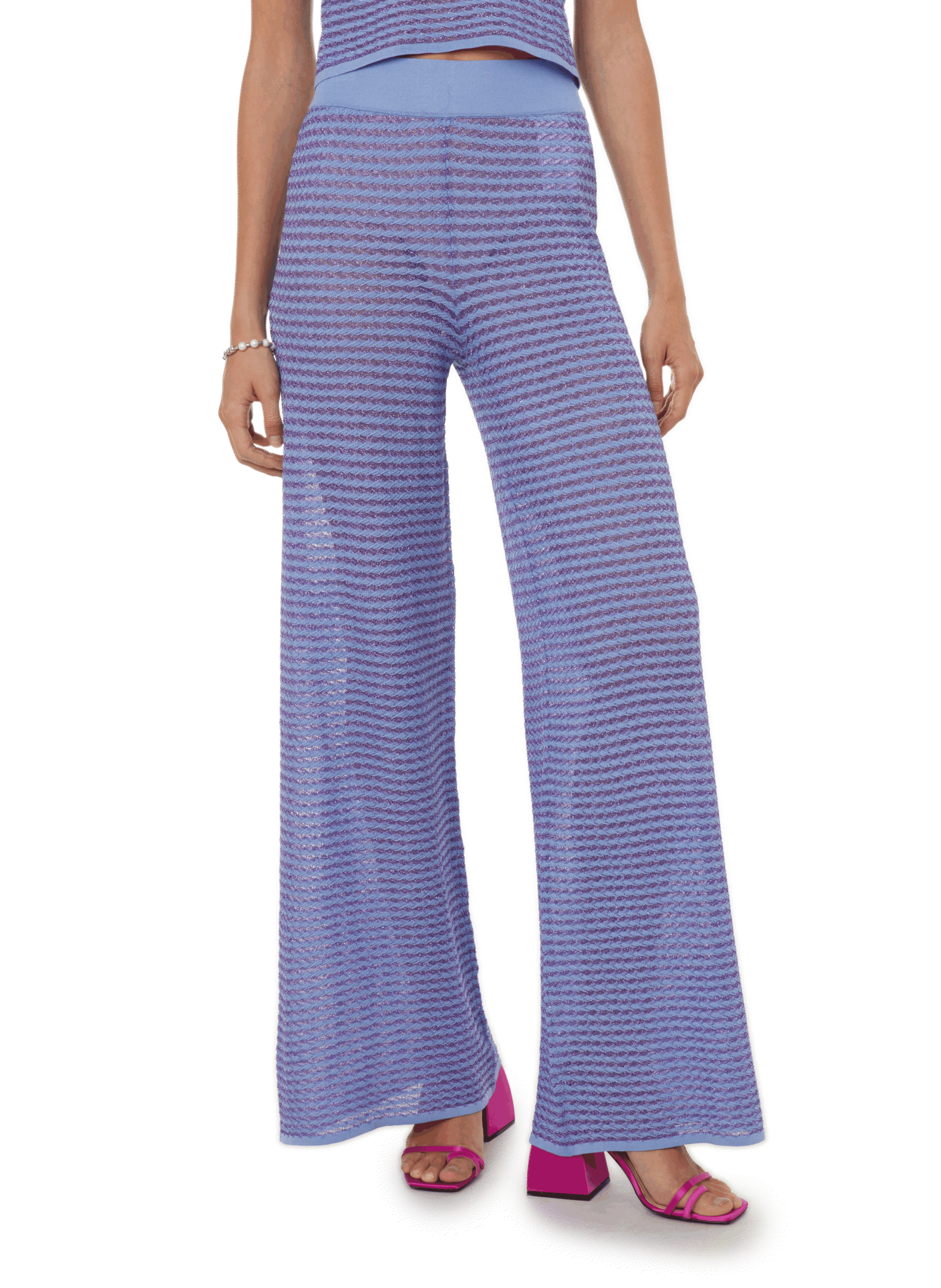 REMAIN Pantalon fluide à fils métallisés Violet