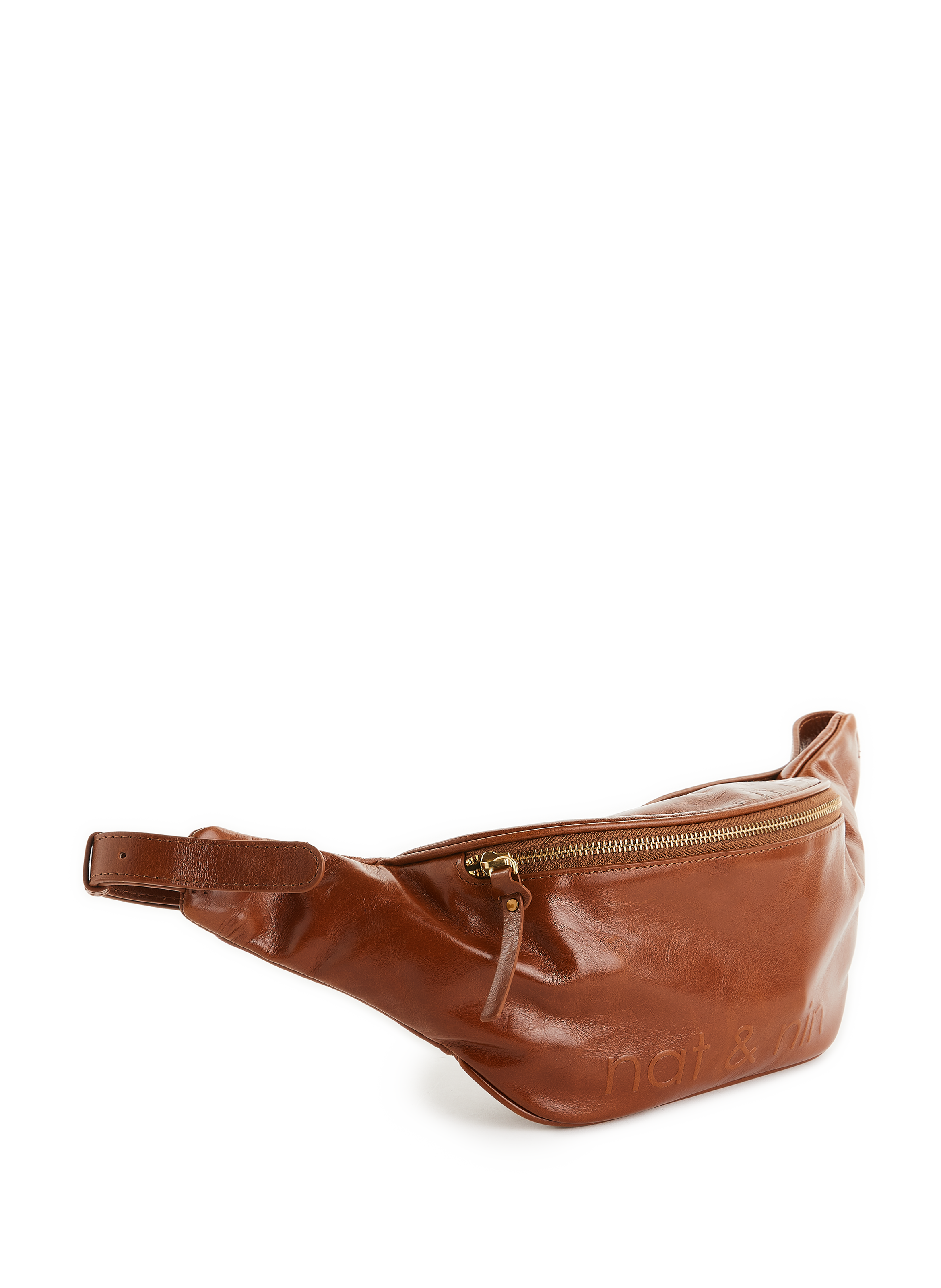 Sac banane logo en cuir