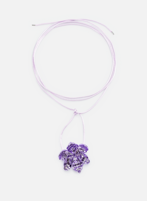 Hugo Kreit Violet Lace Iris Necklace 