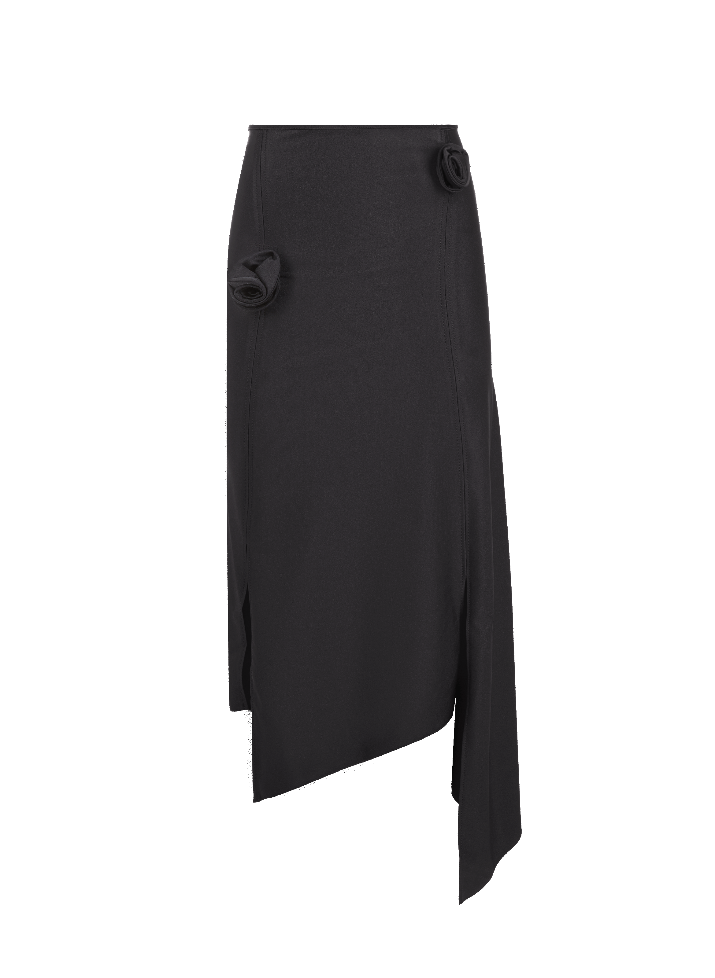 Asymmetrical flower skirt  COPERNI Black