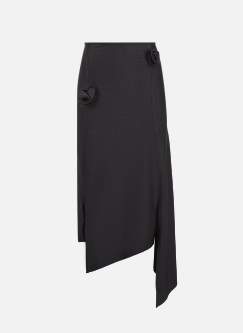 Asymmetrical floral skirt BlackCOPERNI 