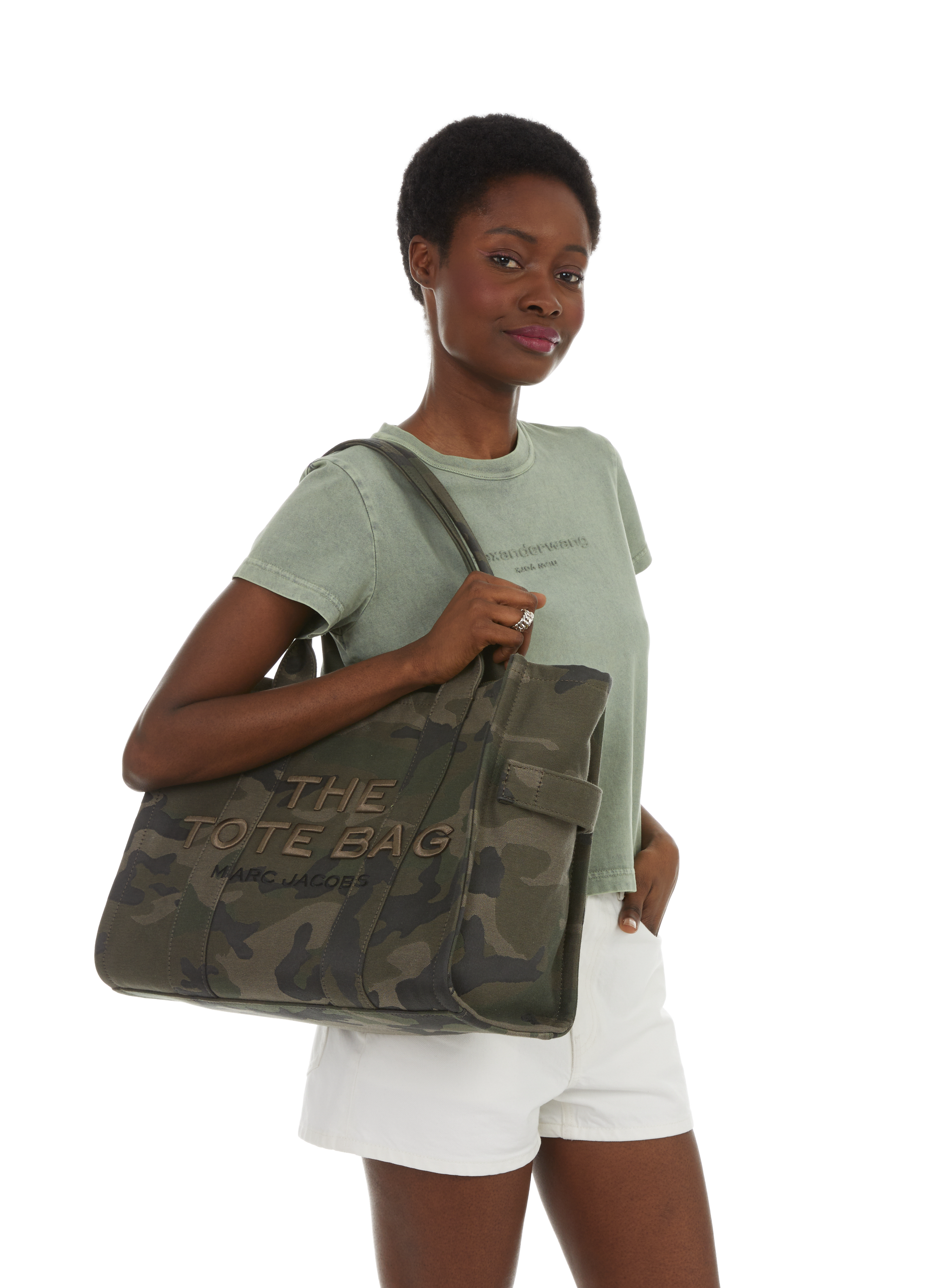 Sac cabas The Camo Jacquard Large Tote Bag MARC JACOBS Vert
