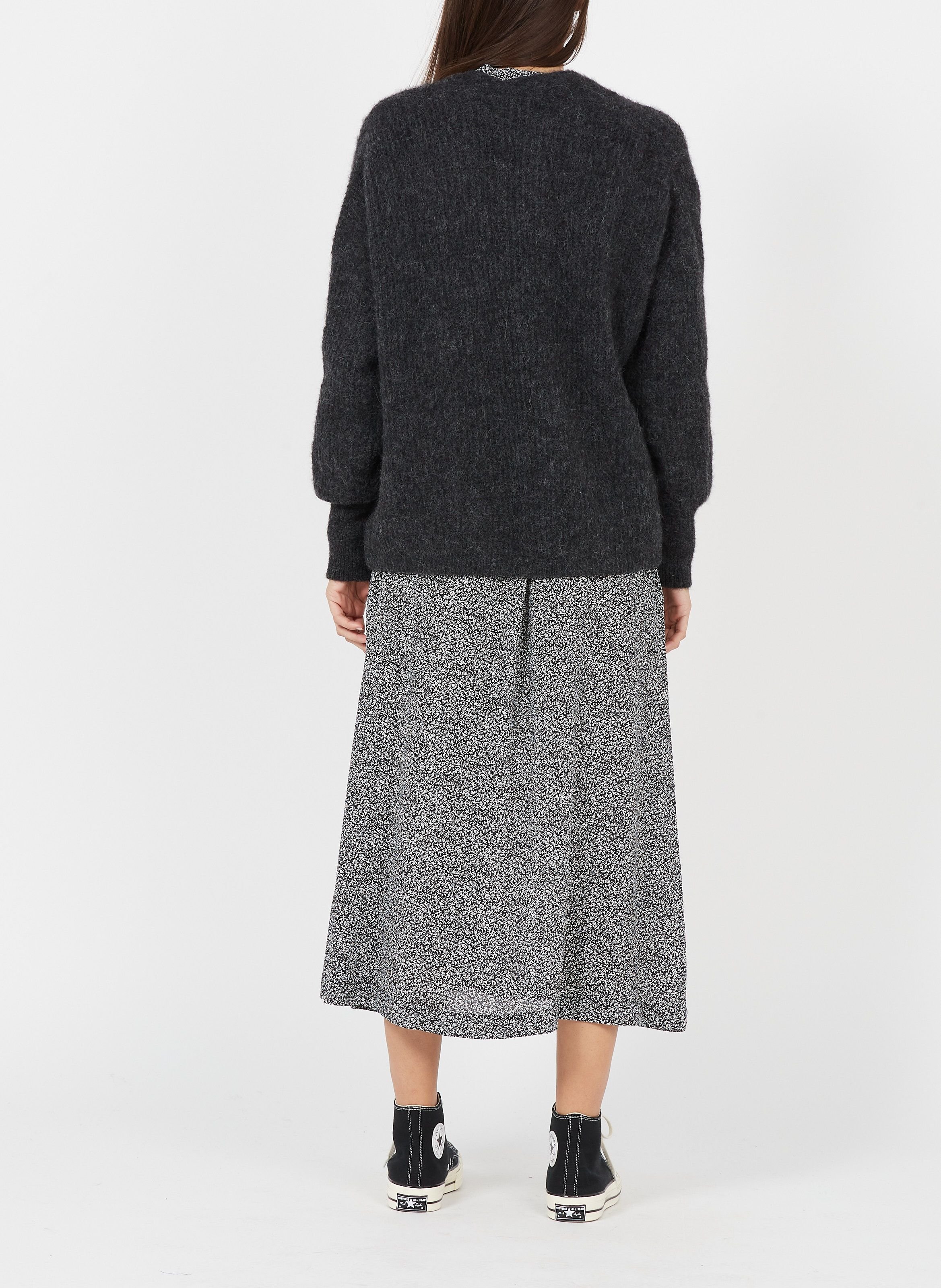 Gilet ouvert en laine et alpaga mélangé east AMERICAN VINTAGE Gris