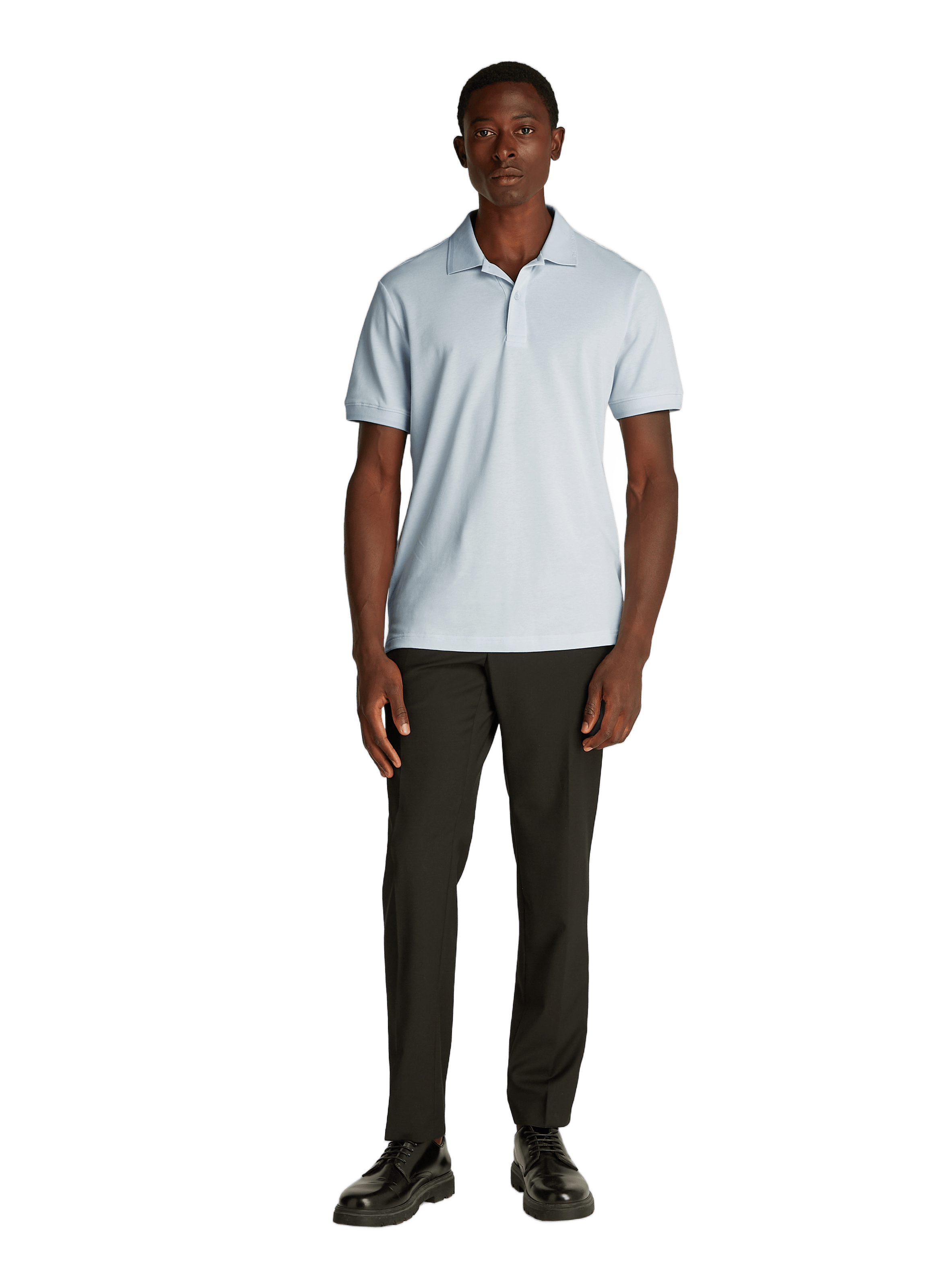 Cotton-blend polo shirt CALVIN KLEIN Blue