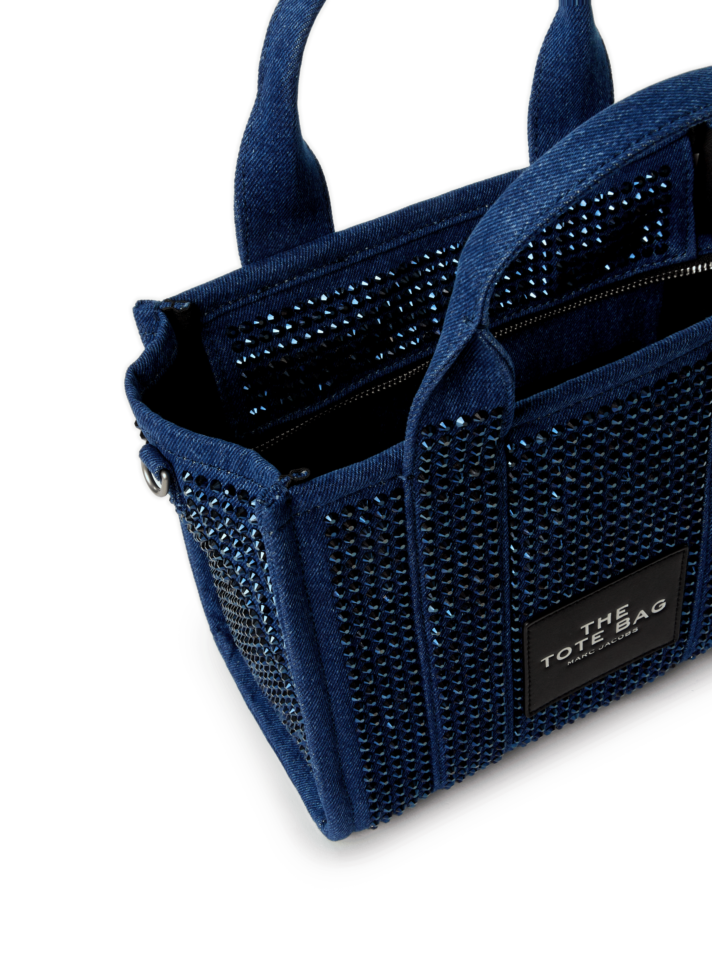 Sac à main The Crystal Denim Small Tote Bag  MARC JACOBS Bleu