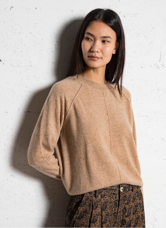 Pull col rond en cachemire ary bis Beige by MAISON 123 MAISON 123 Pull col rond en cachemire ary bis Beige