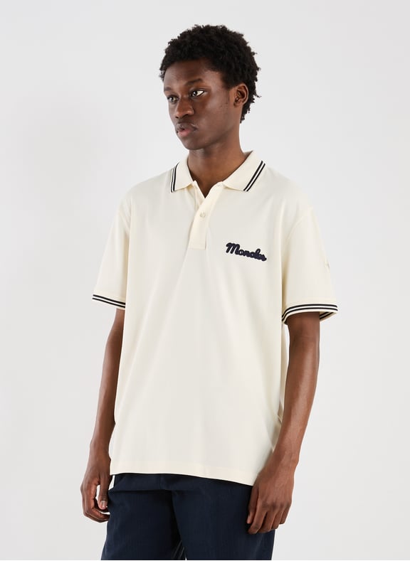 Cotton polo shirt White by MONCLER MONCLER Cotton polo shirt White
