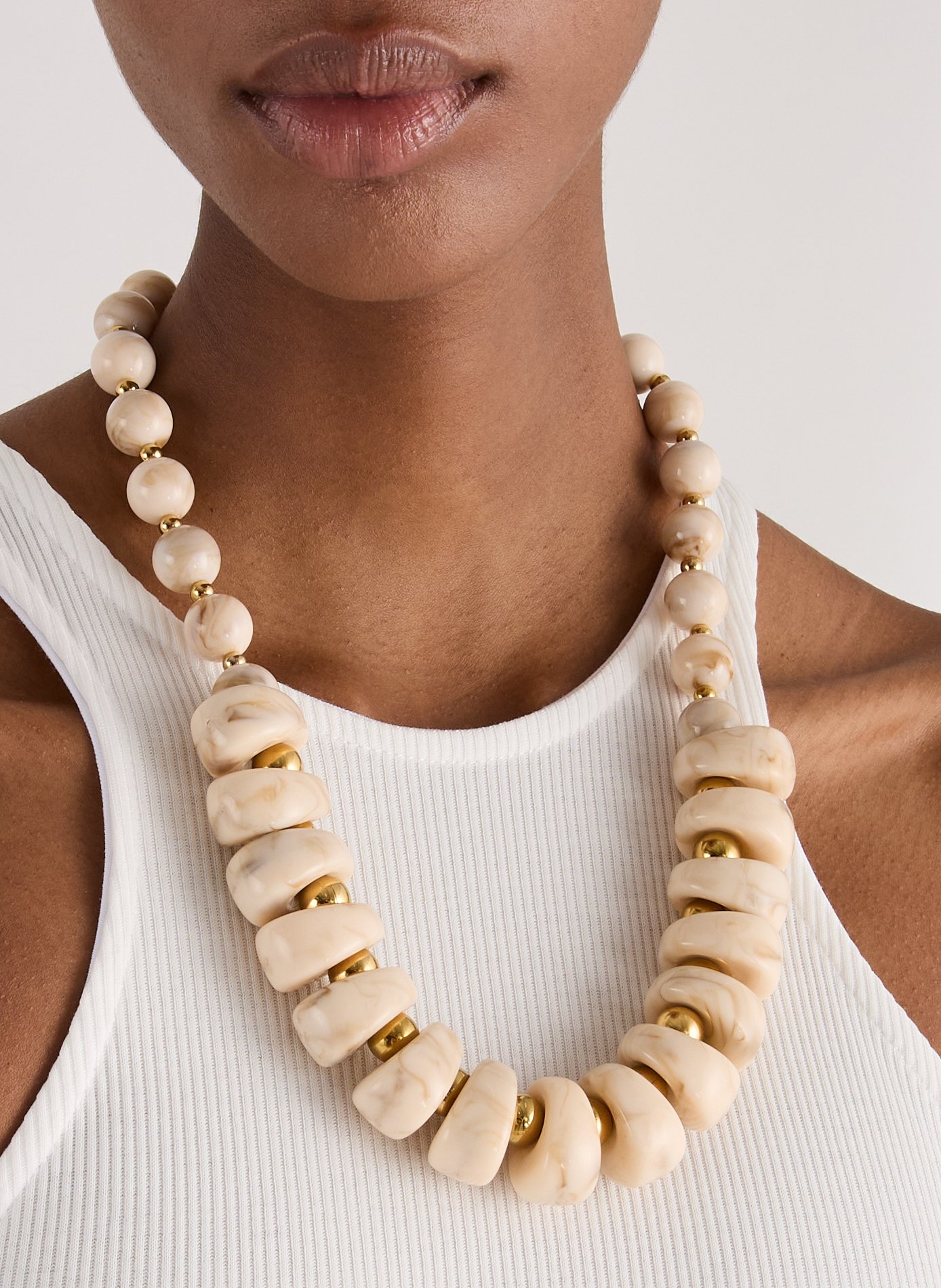 Collier à perles  AU PRINTEMPS PARIS Blanc