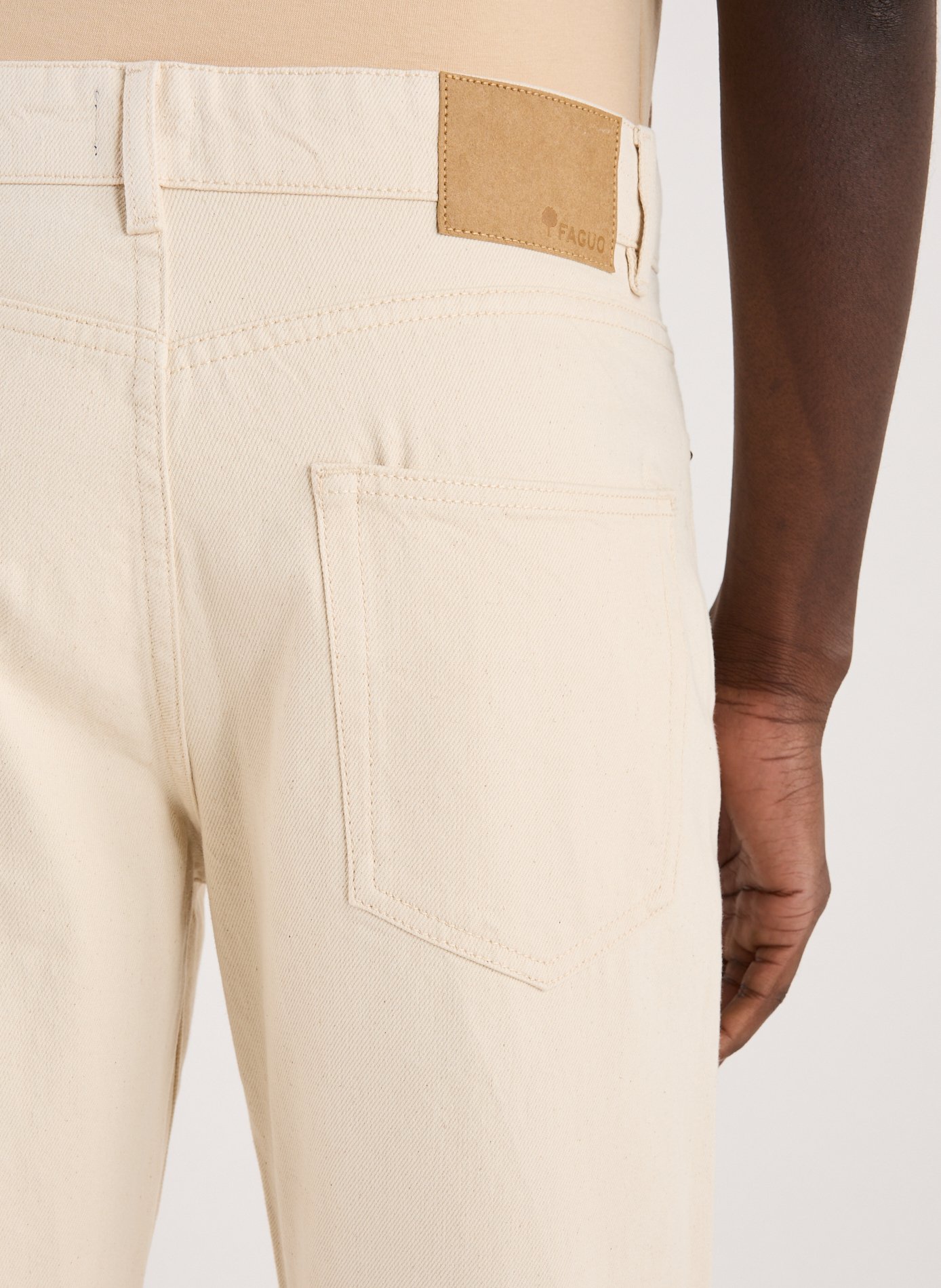 Straight cotton trousers FAGUO Beige