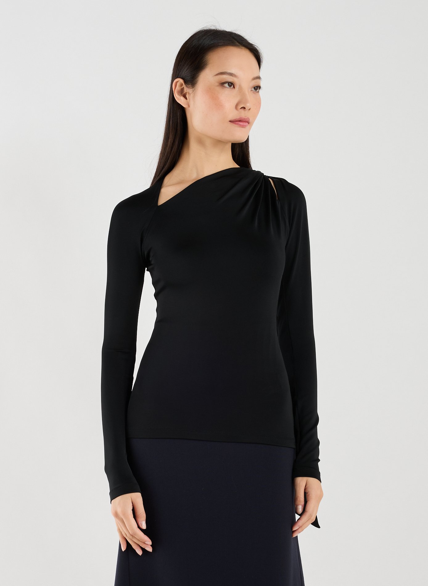VICTORIA BECKHAM Boat neck top Black