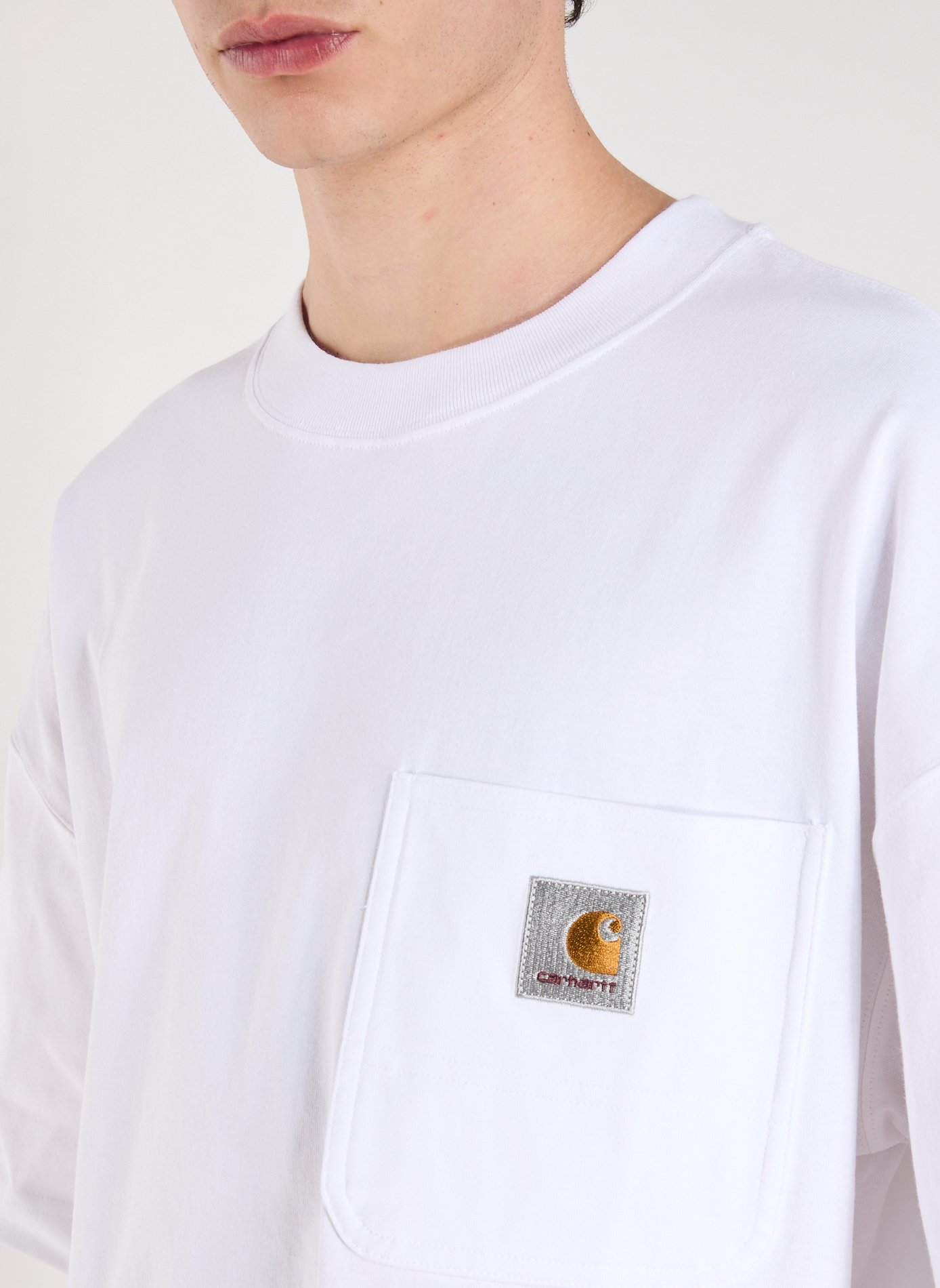 Oversized round neck cotton t-shirt CARHARTT WIP White