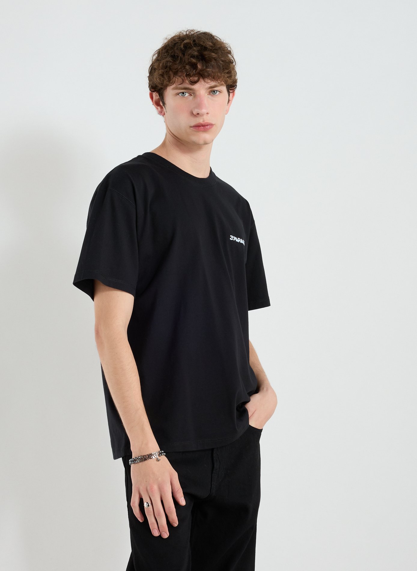 3 PARADIS T-shirt en coton Noir