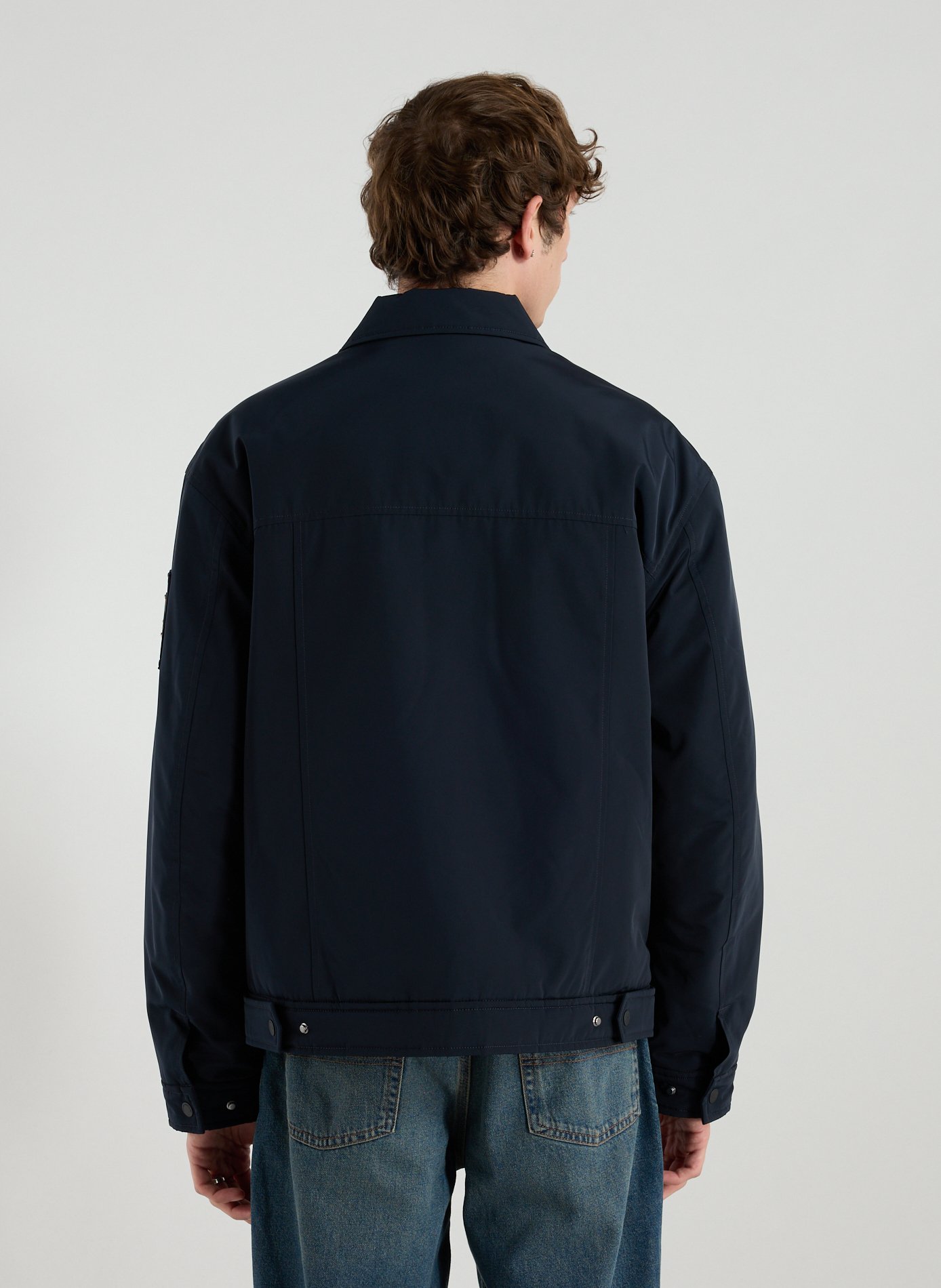 Jacques Bunny classic collar shirt coat MOOSE KNUCKLES Blue