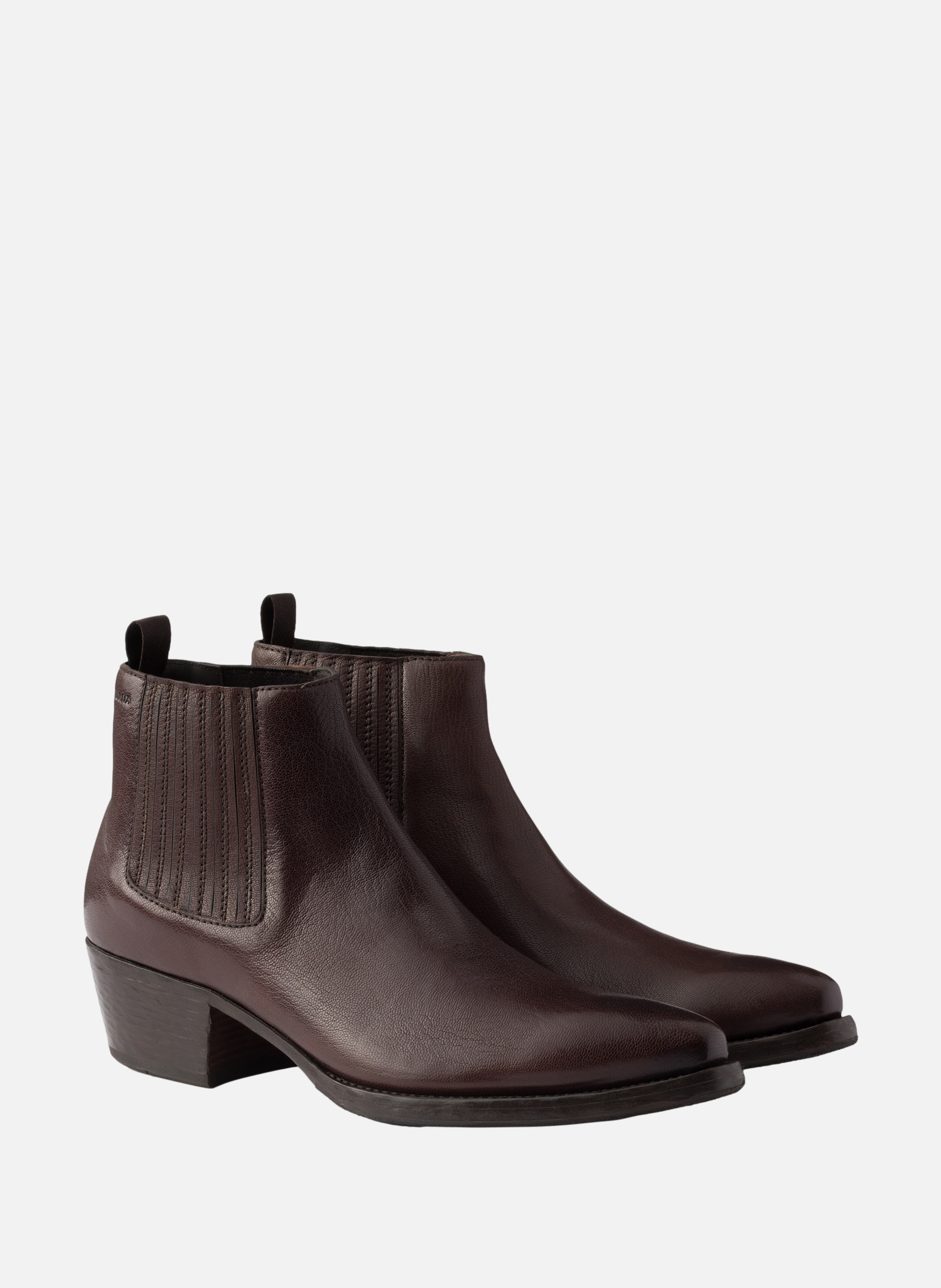 Bottines chelsea en cuir PRADA Marron