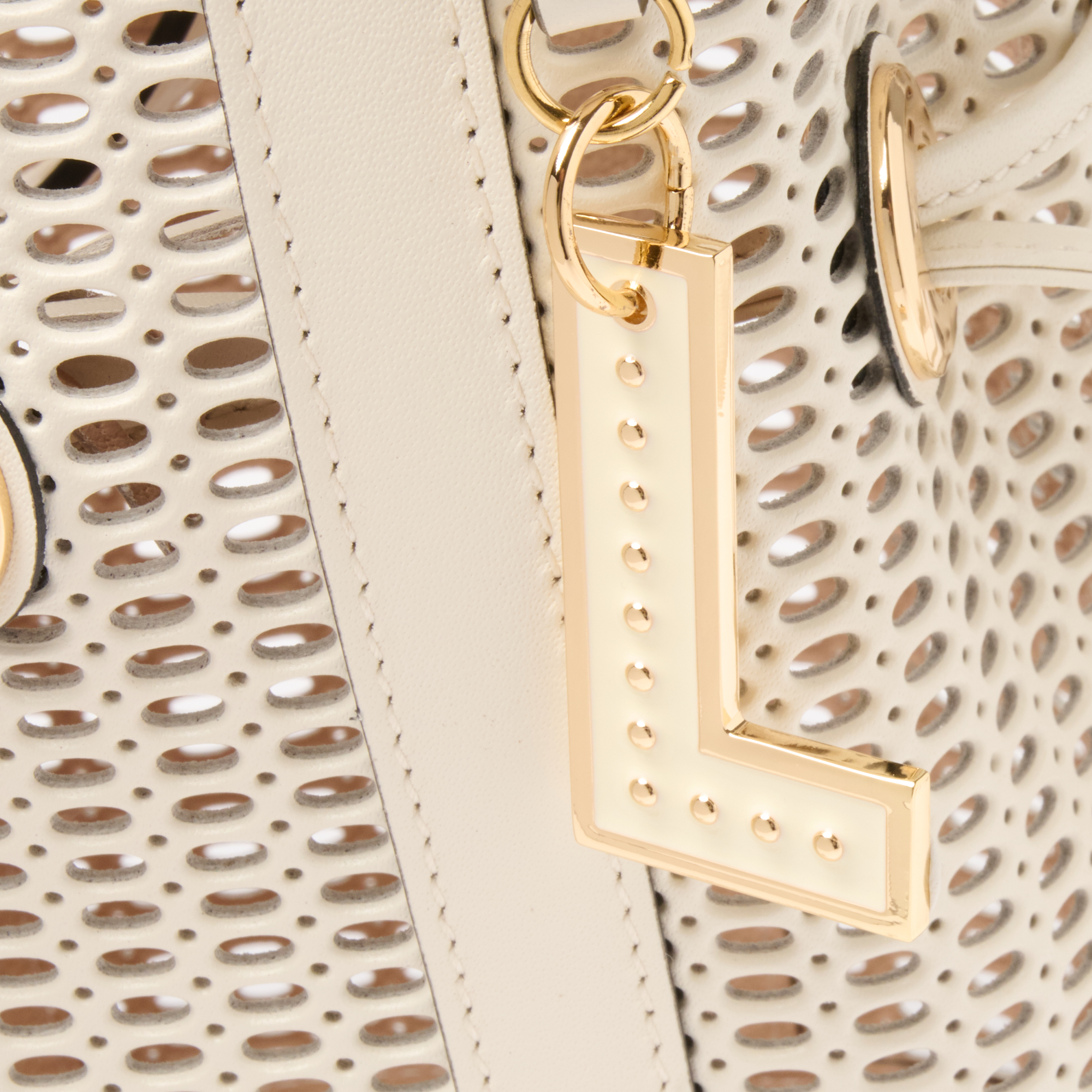 Sac seau m premier flirt de lancel en cuir Blanc