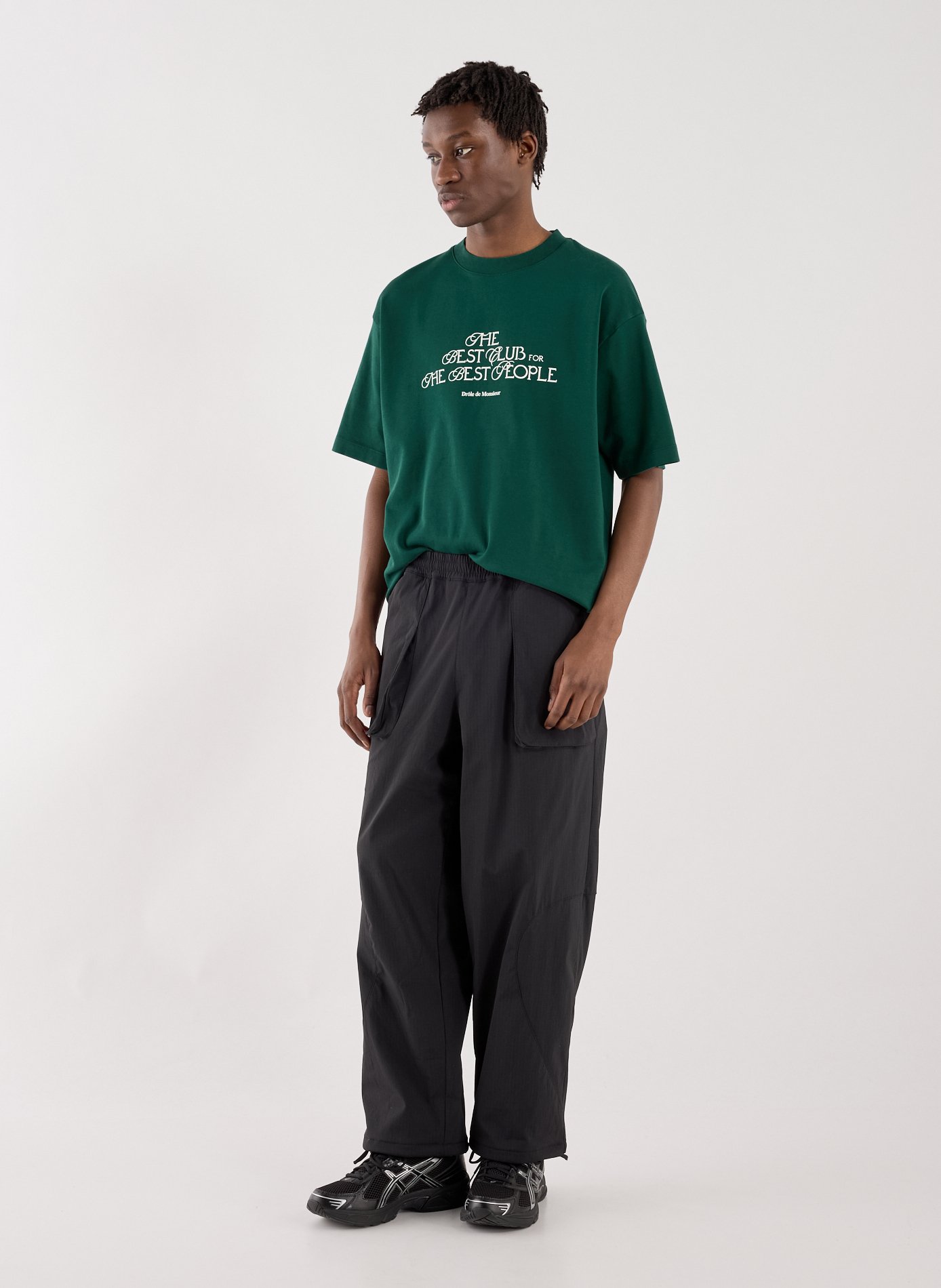 Straight pants with elastic waist ARTE ANTWERP Black