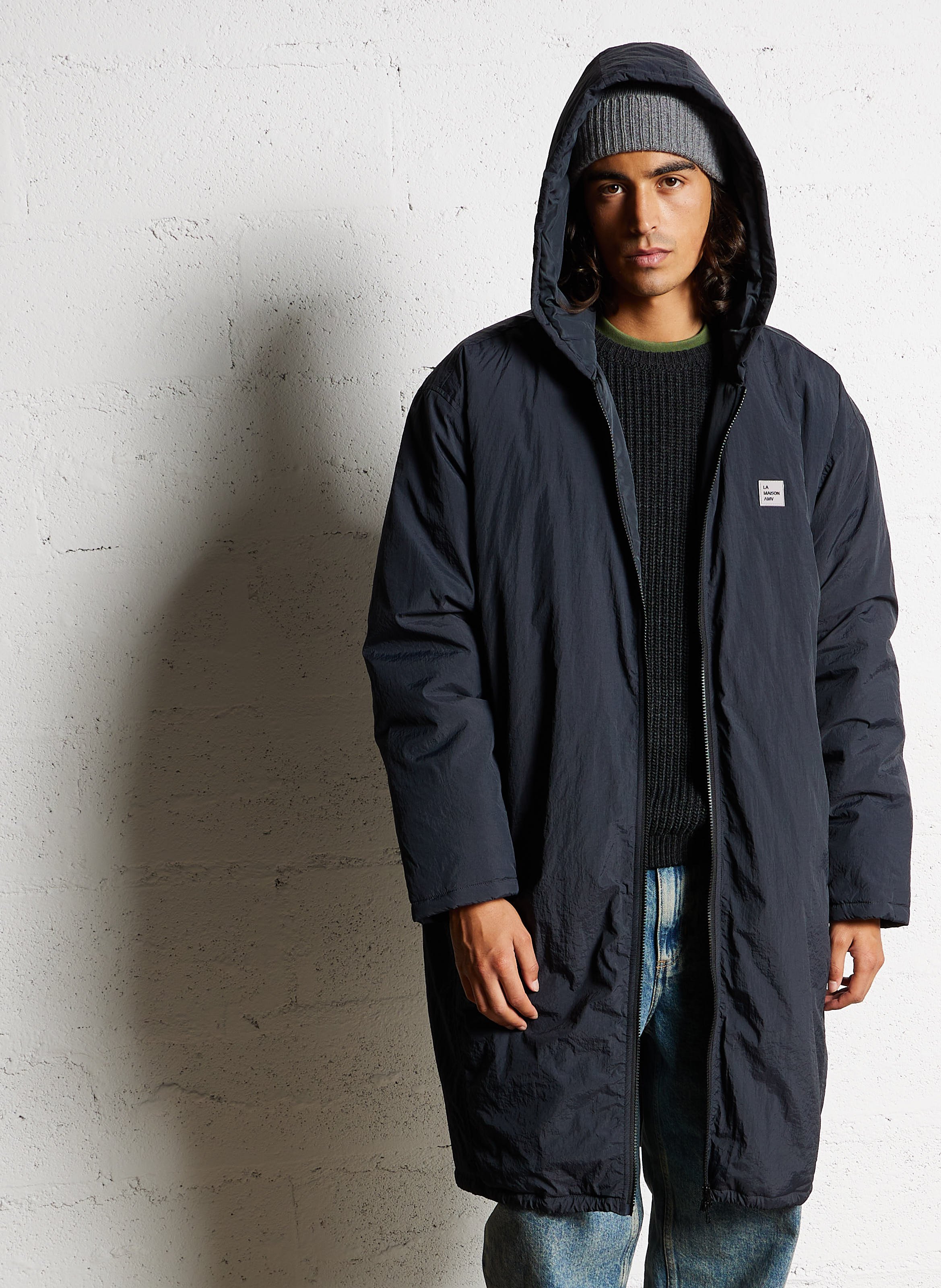 Parka col montant ample zotcity AMERICAN VINTAGE Noir