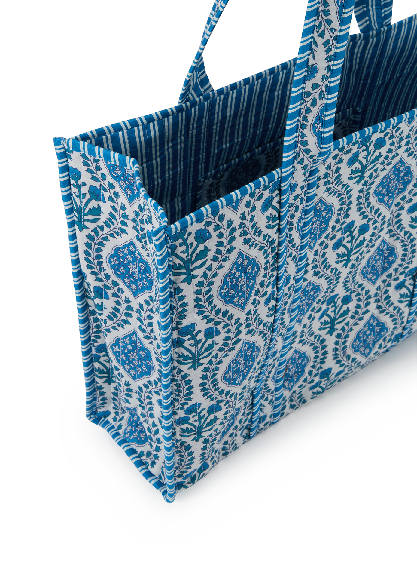 Sac cabas à motif  Bleu