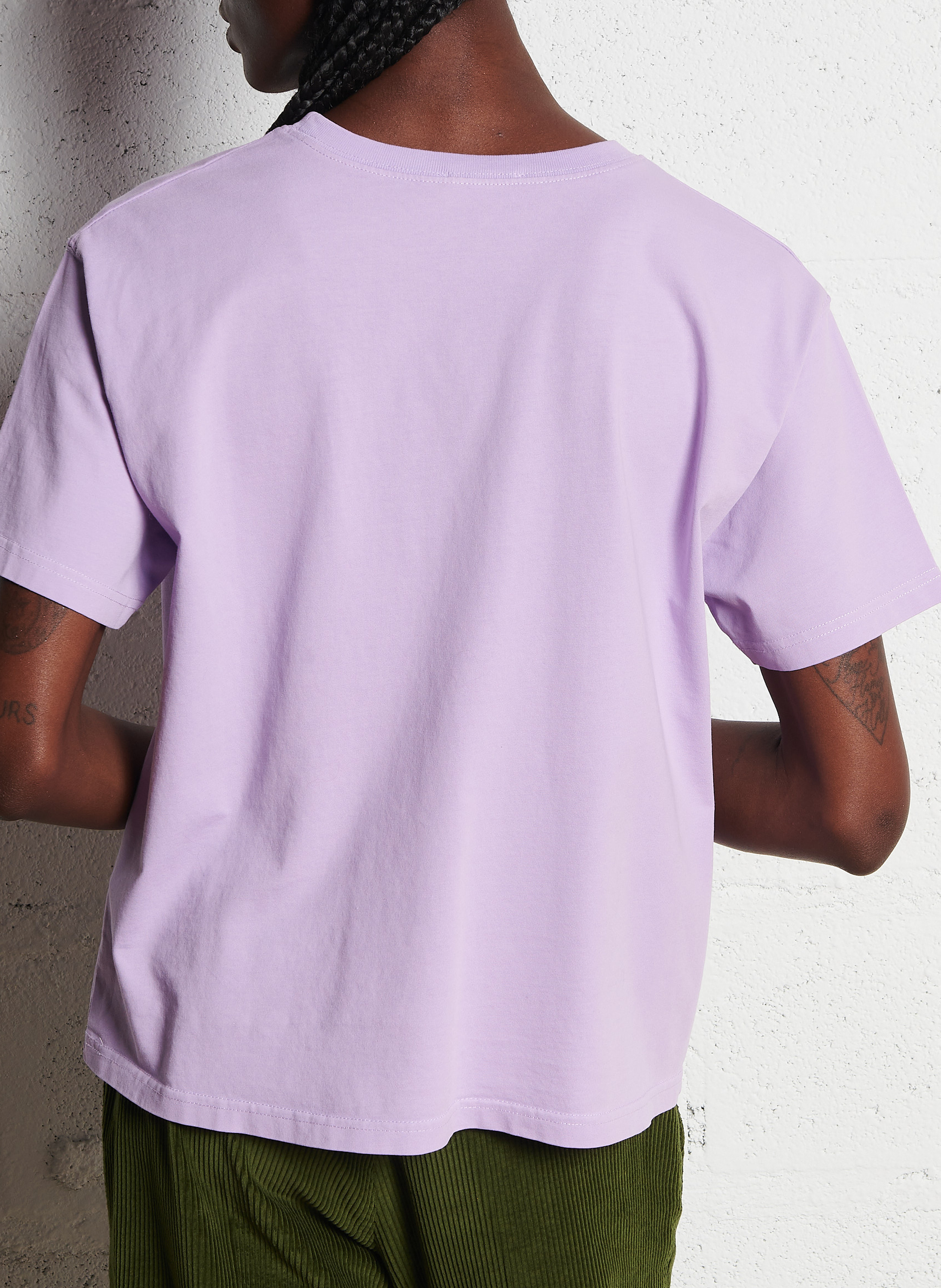 Tee-shirt ample col rond en coton fizvalley AMERICAN VINTAGE Violet