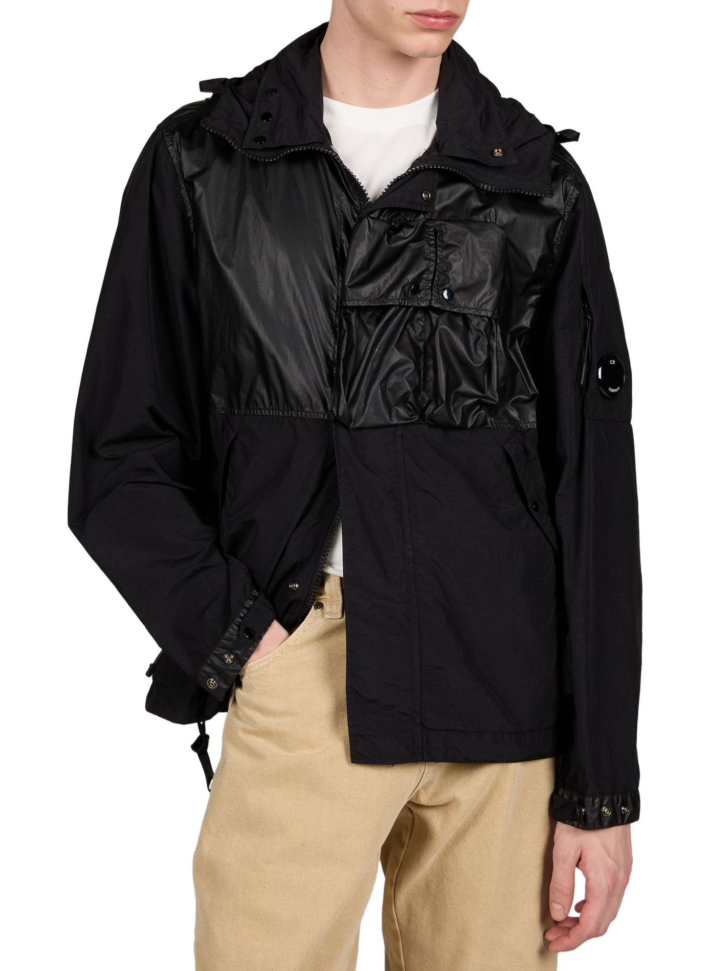 Hooded zipped jacket CP COMPANY Black