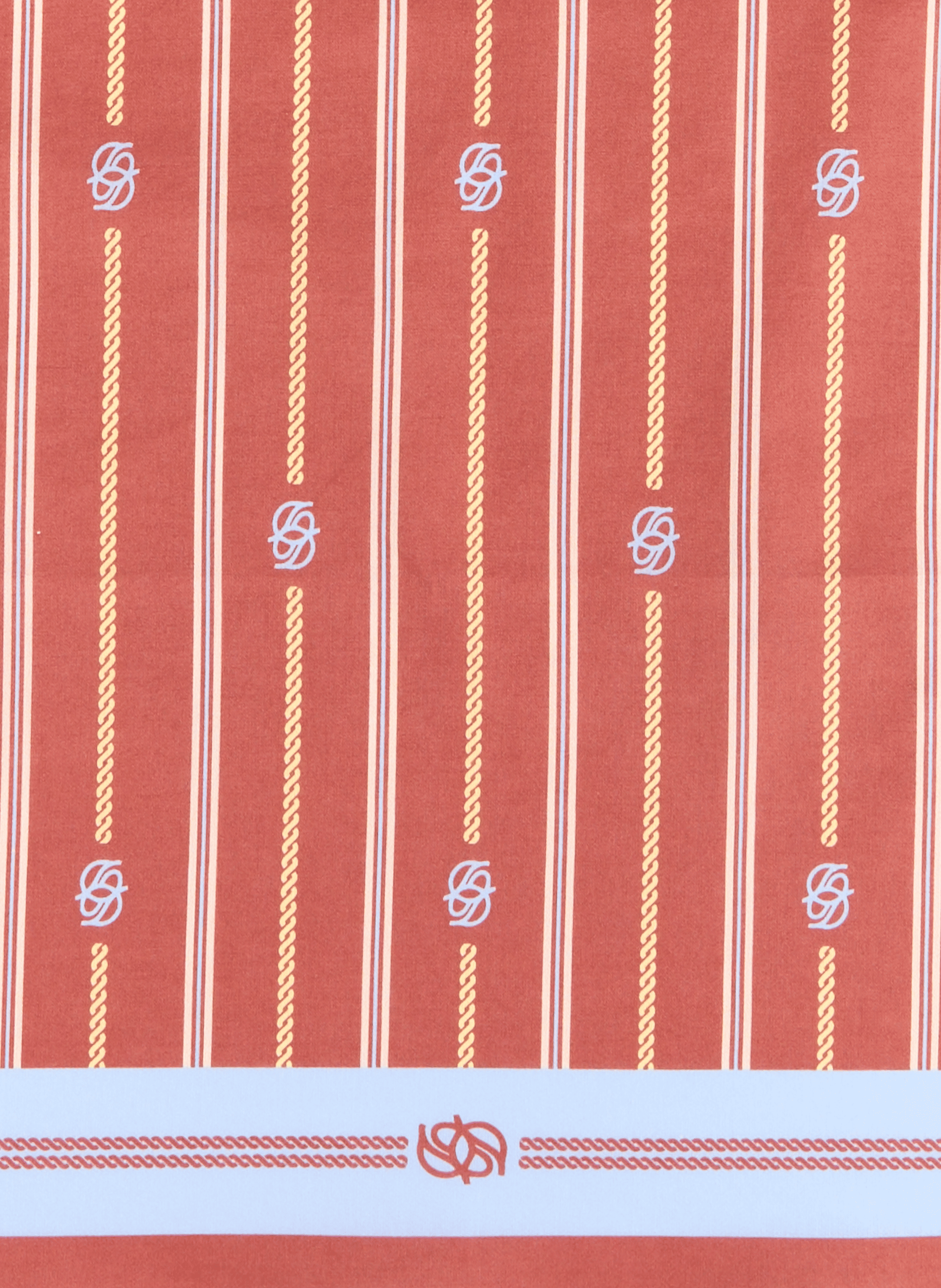 Le Foulard Rayure Monogramme en coton DROLE DE MONSIEUR Rouge