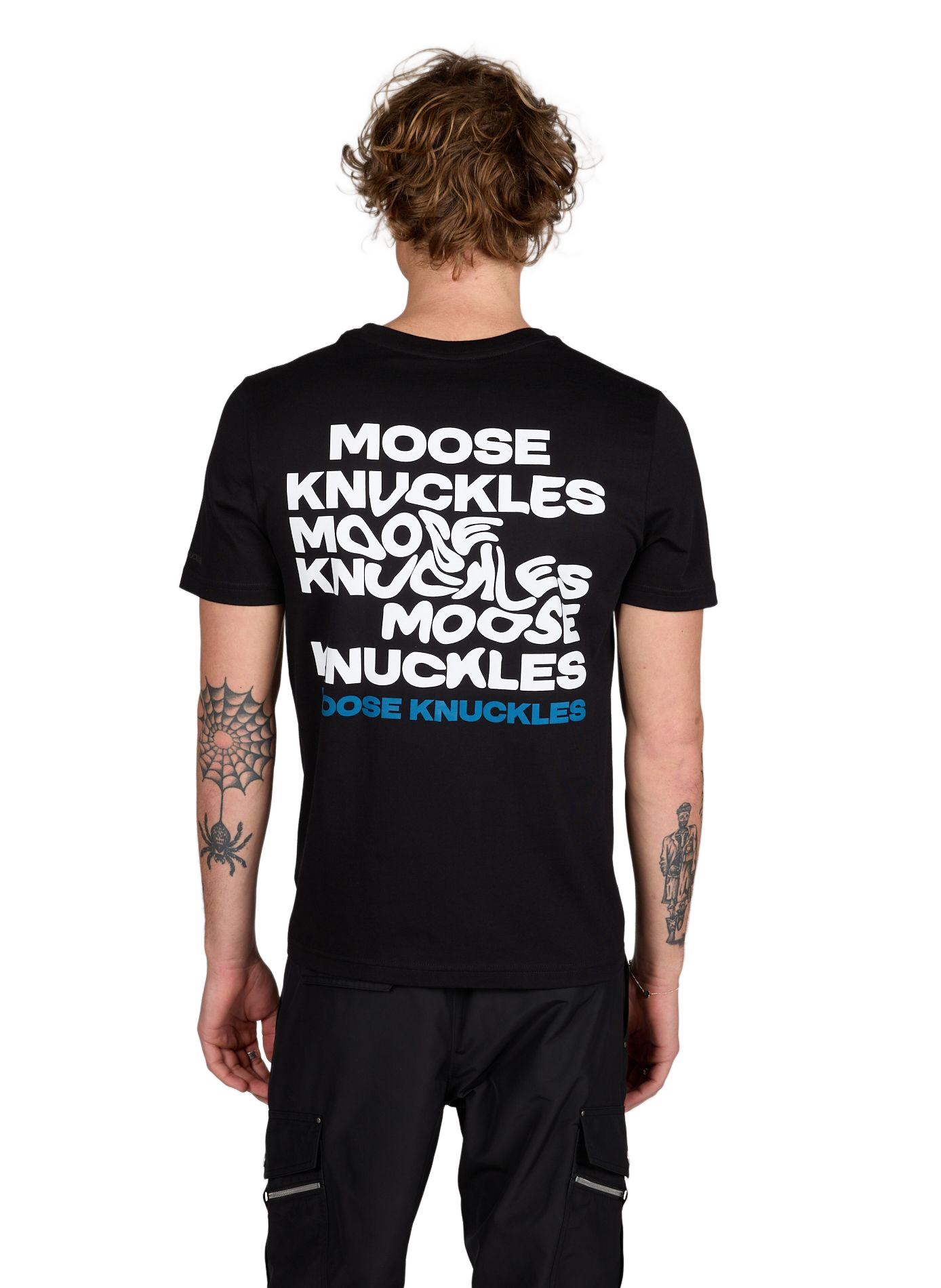 Printed cotton T-shirt MOOSE KNUCKLES Black