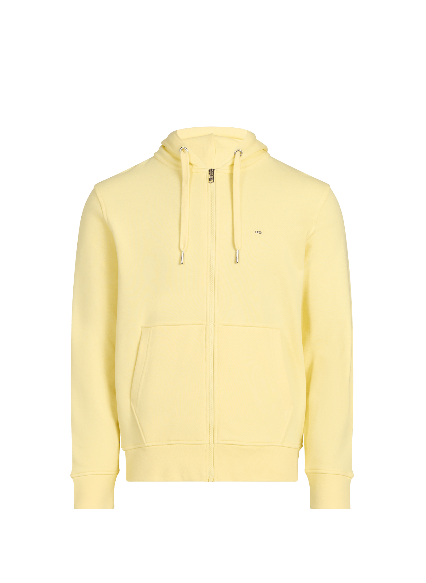 Sweatshirt zippé à capuche en molleton coton EDEN PARK Jaune