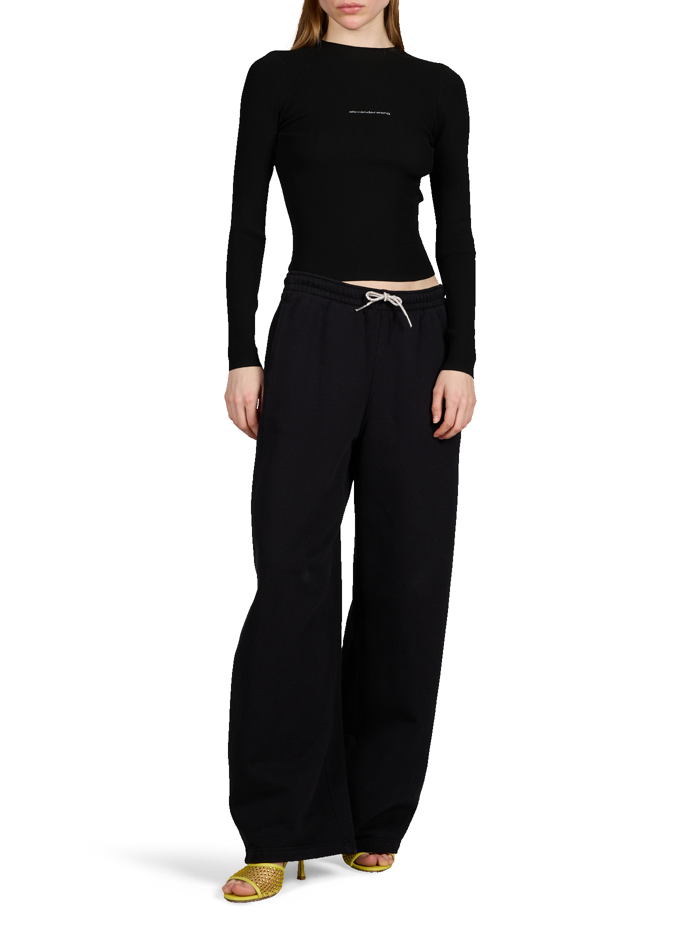 Pull ajusté en maille ALEXANDER WANG Noir