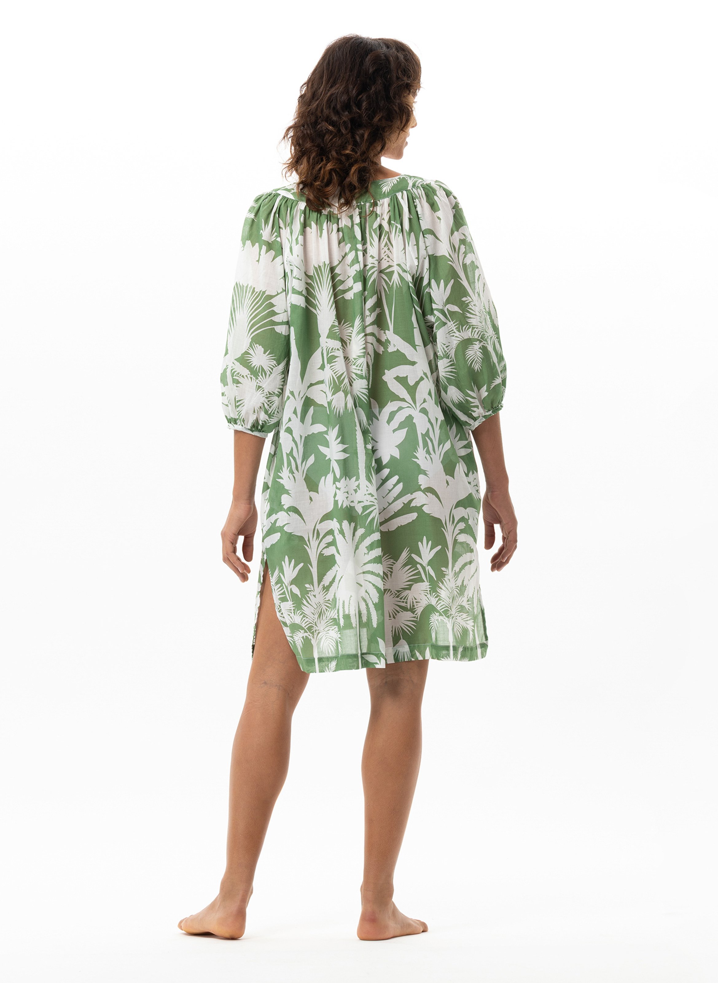 Kaftan en voile de coton bronzette 240 LE CHAT Multicolore