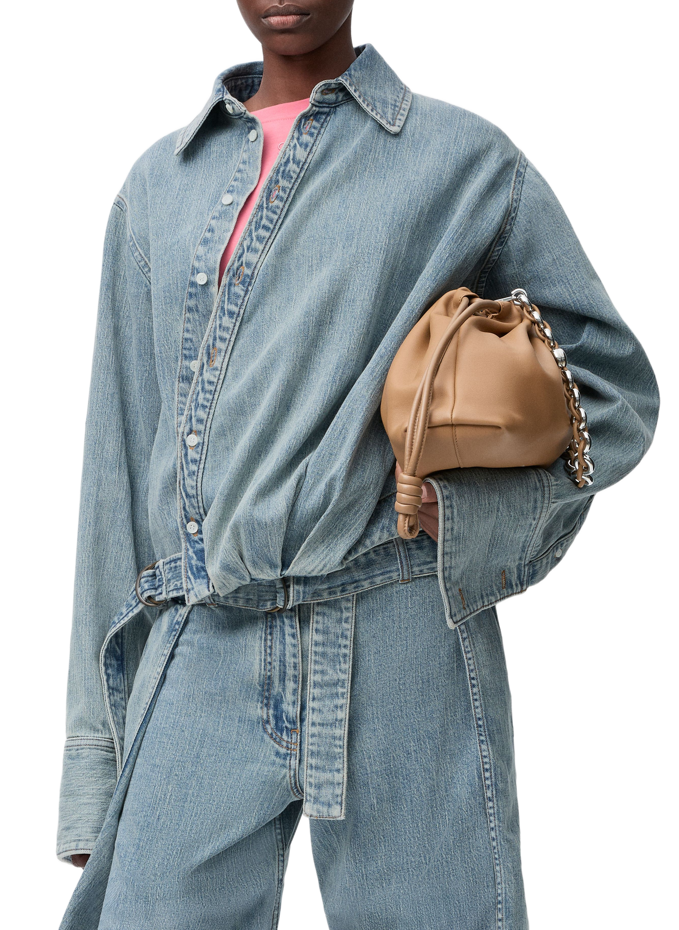 Draped denim shirt LOEWE Blue