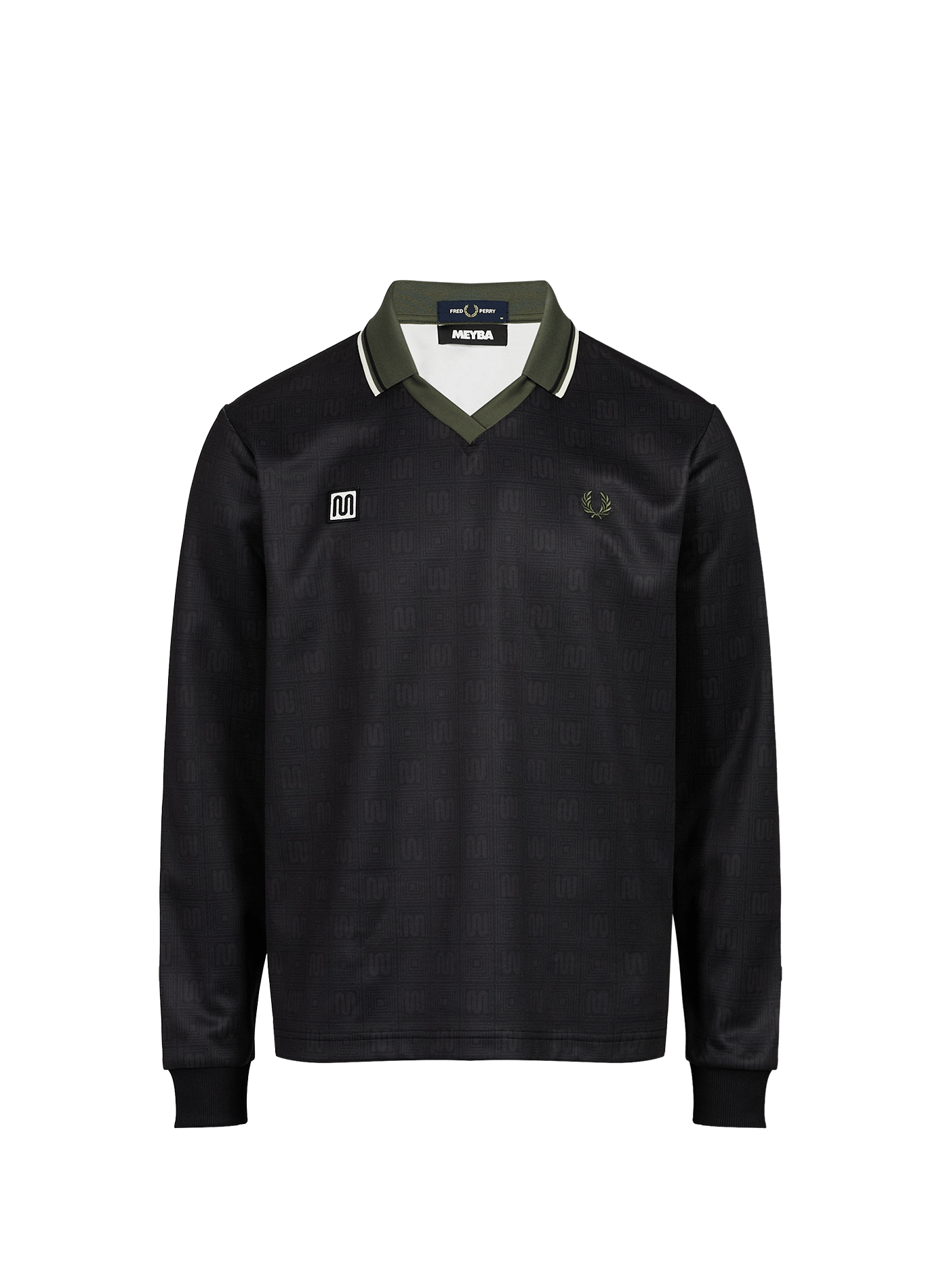 Polo à manches longues et col contrastant  FRED PERRY Noir