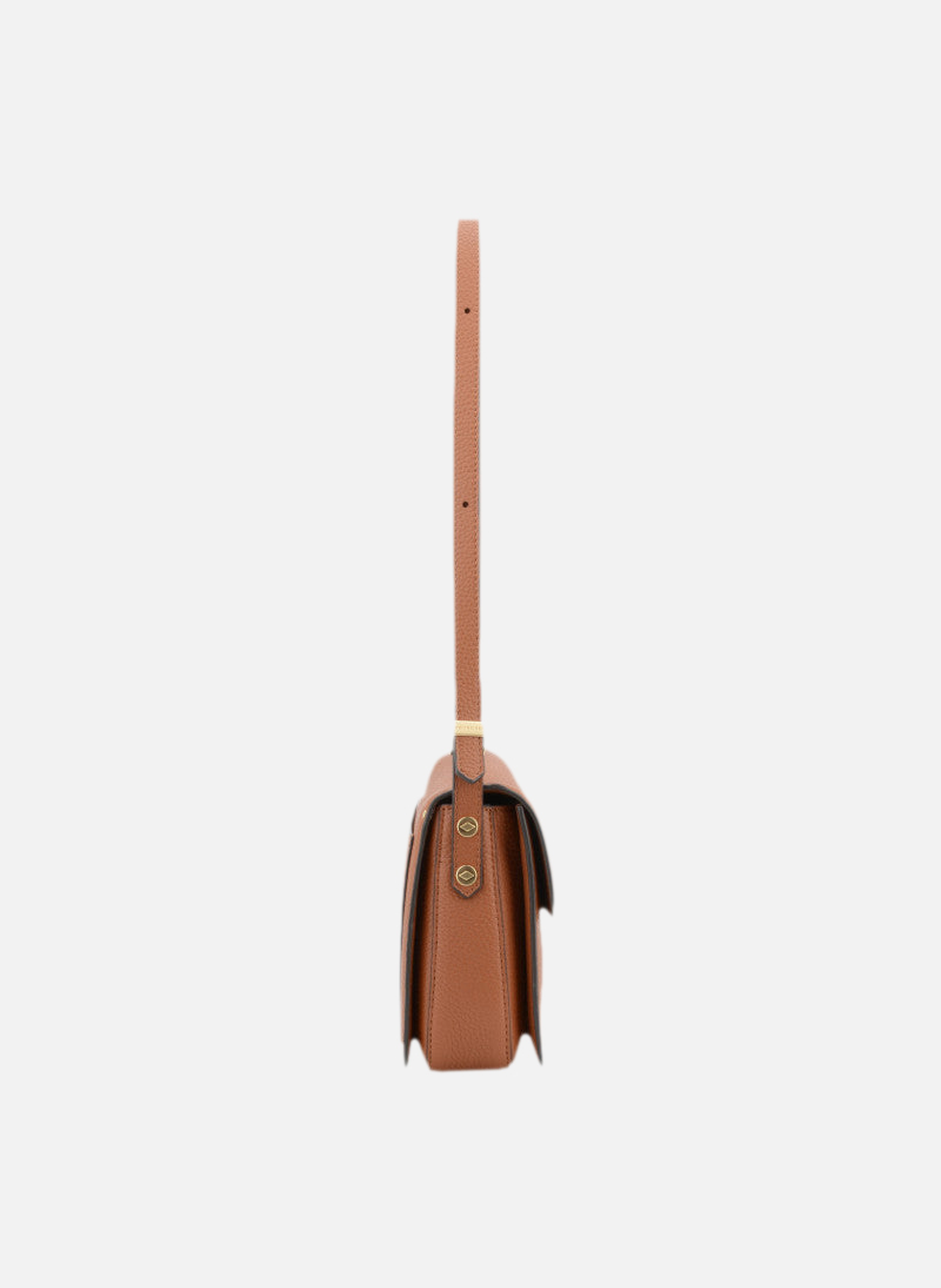 Auteuil | sac porté travers gm en cuir de vachette POURCHET Marron