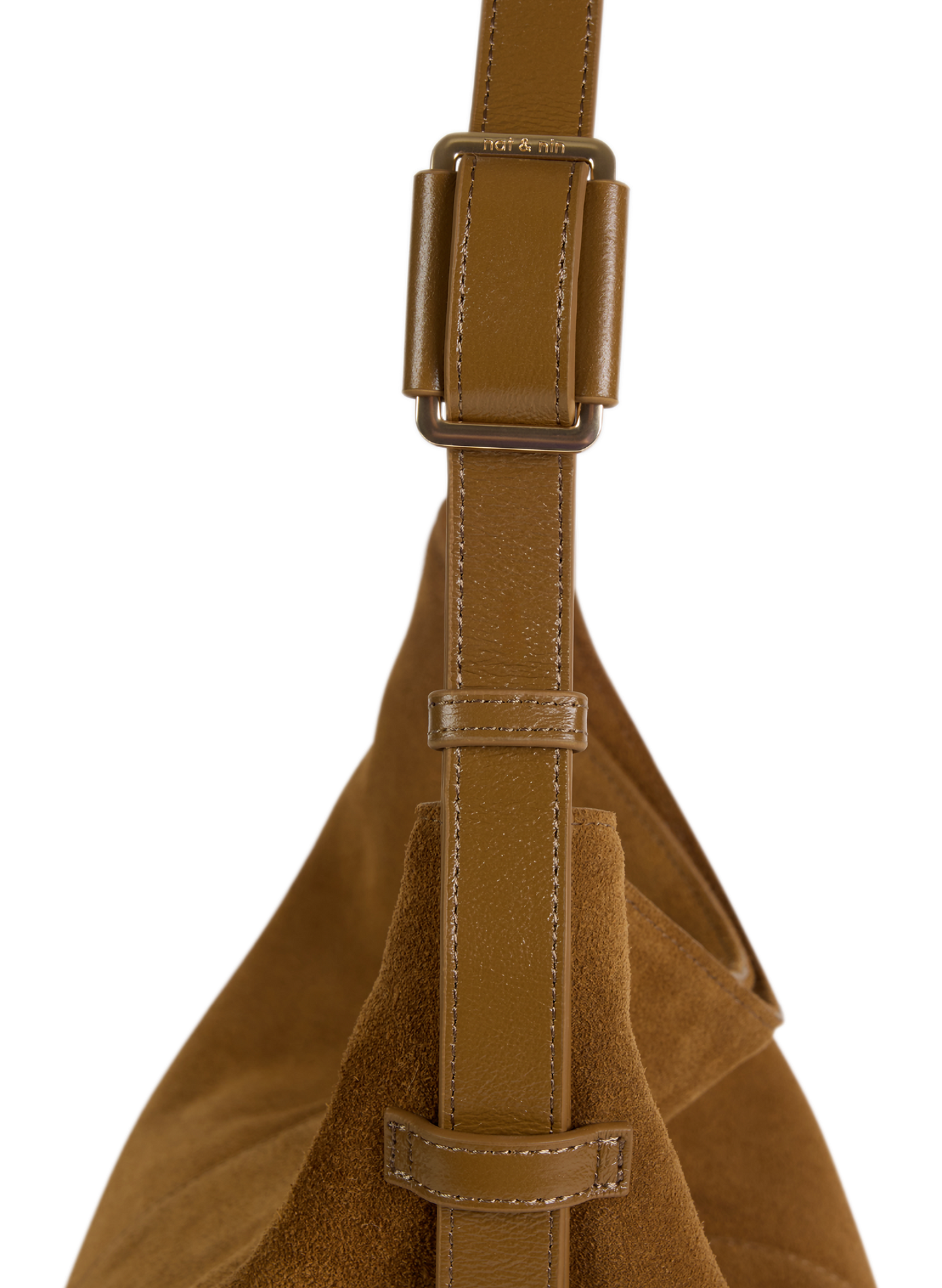 Schultertasche aus Leder NAT & NIN Braun