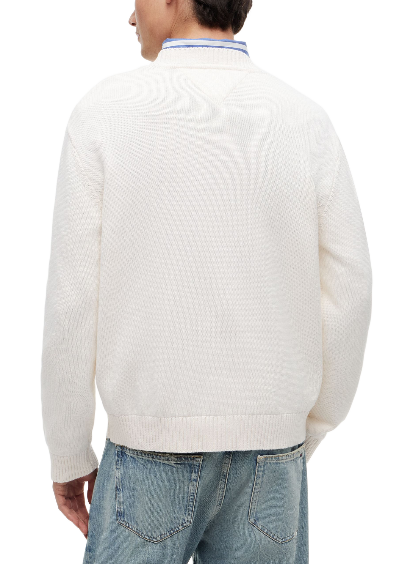 Round neck cotton sweater TOMMY HILFIGER Beige