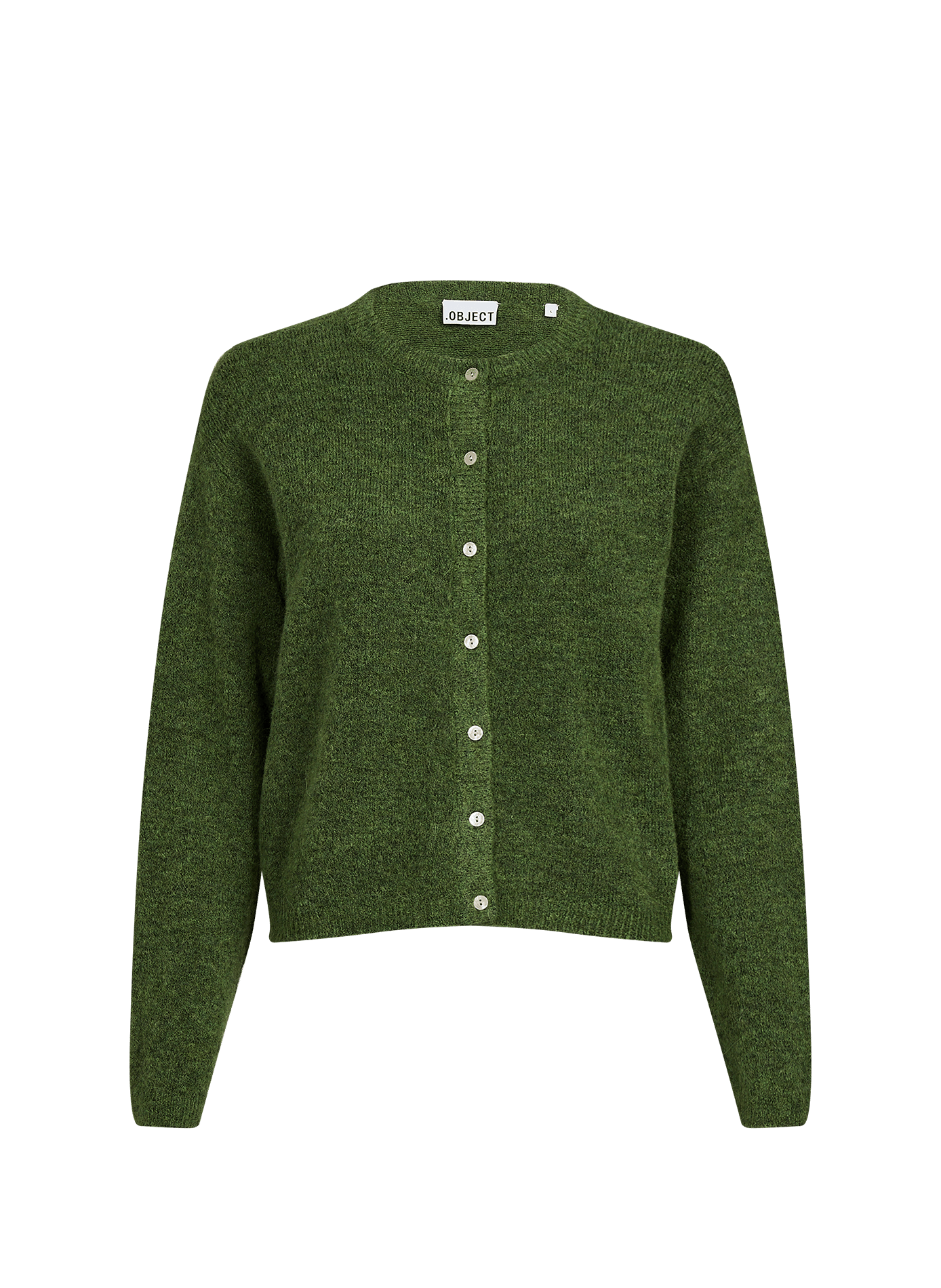 Mixed wool cardigan OBJECT Brown