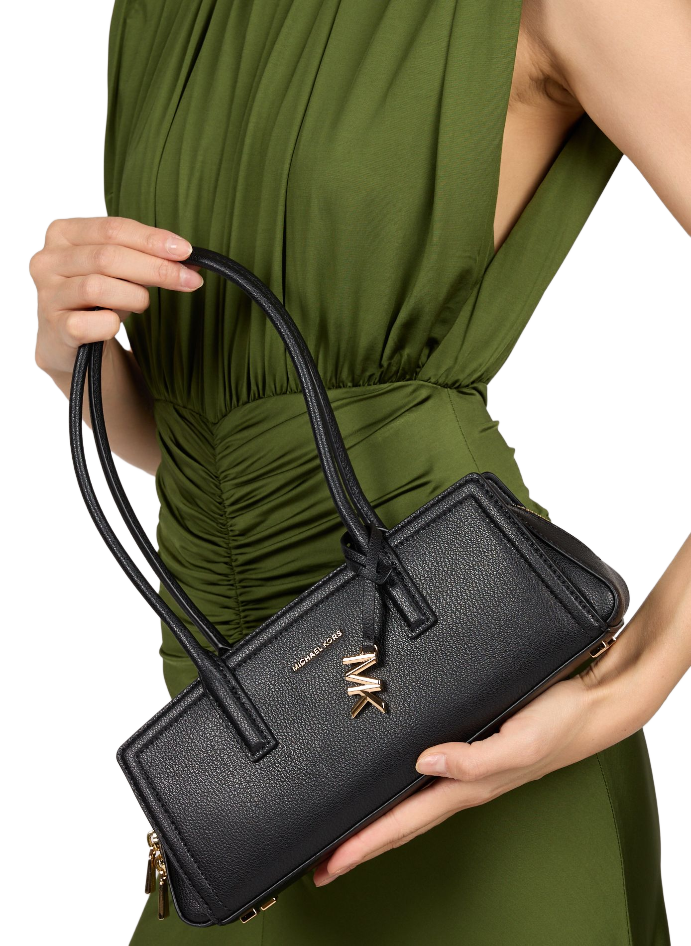 Sac porté épaule Laila en cuir MICHAEL KORS Noir