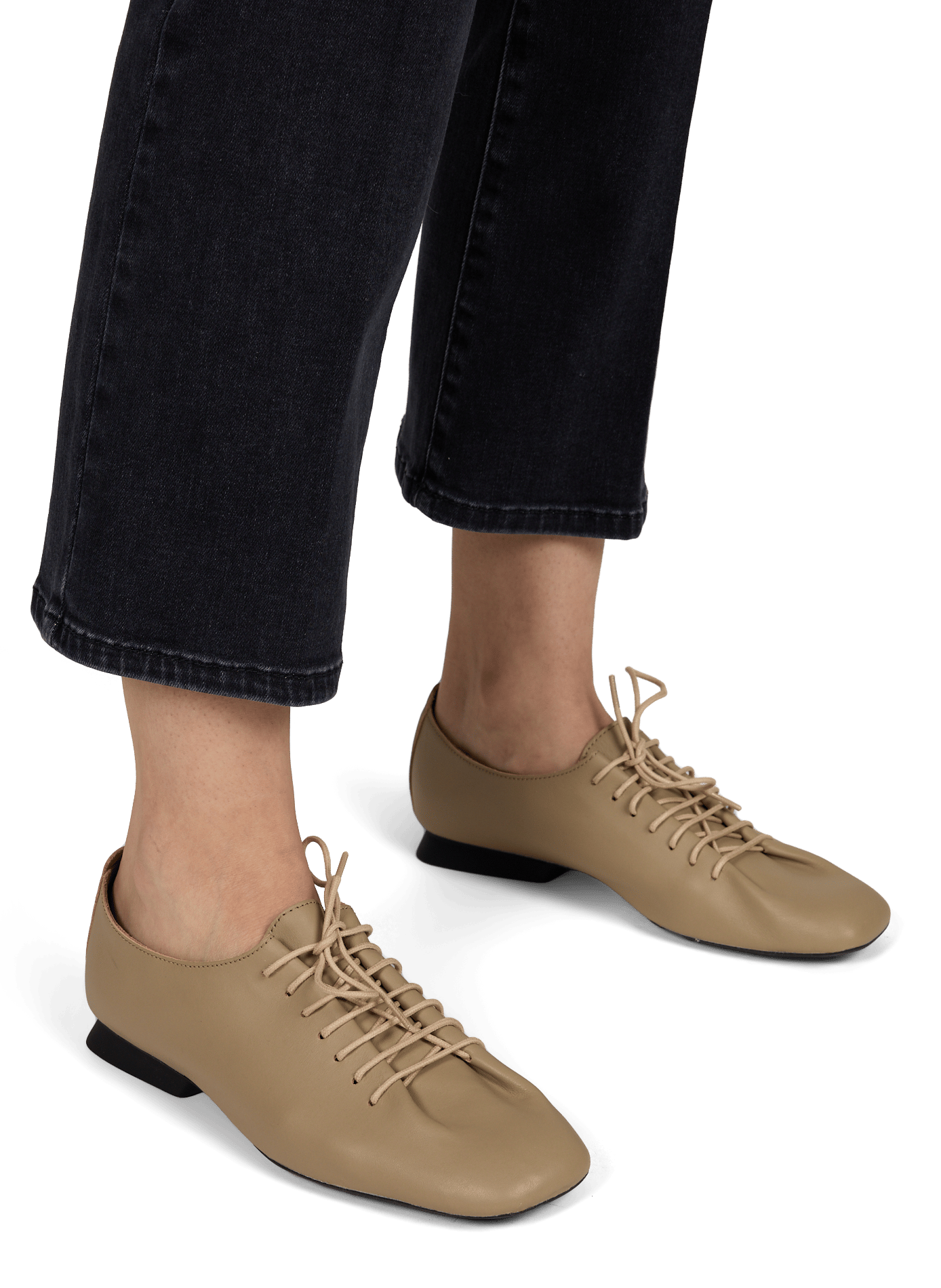 Schnür-Derbys aus Leder CAMPER Beige