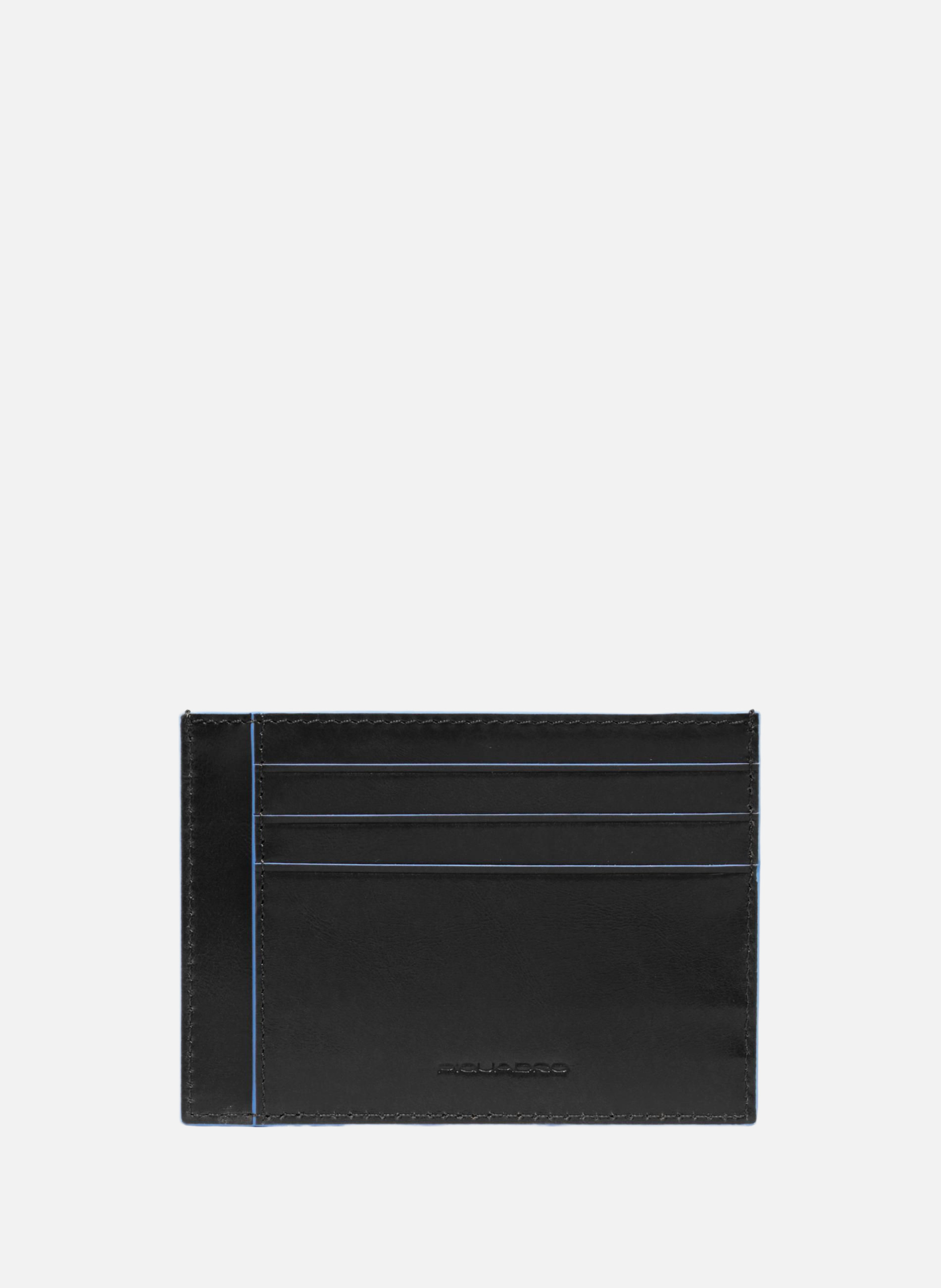 Porte-cartes de crédit homme fin en cuir PIQUADRO Noir