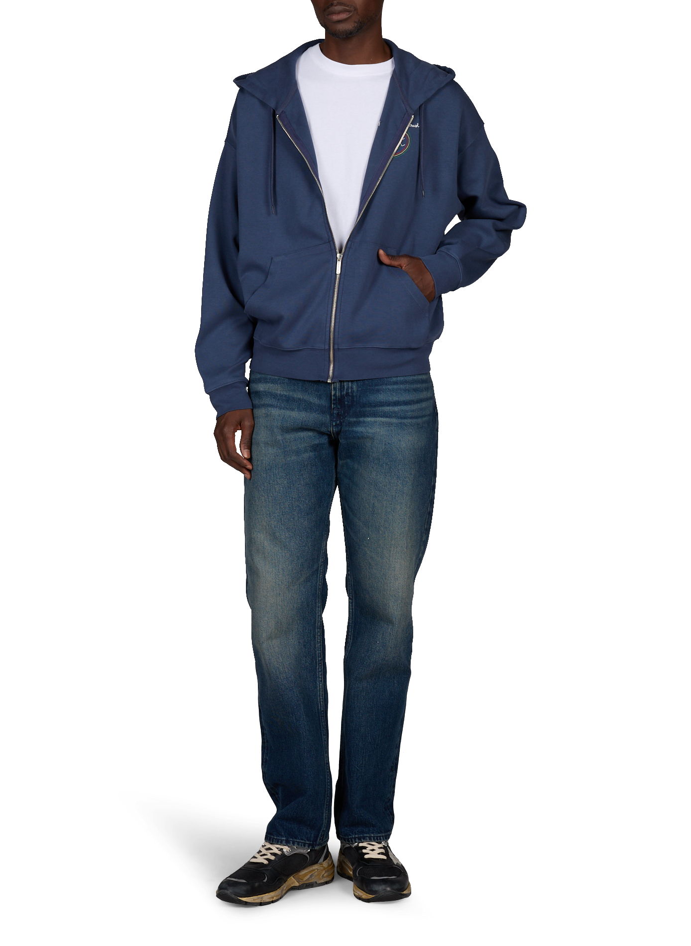 Gerader Kapuzenpullover aus Baumwolle MAISON LABICHE Blau