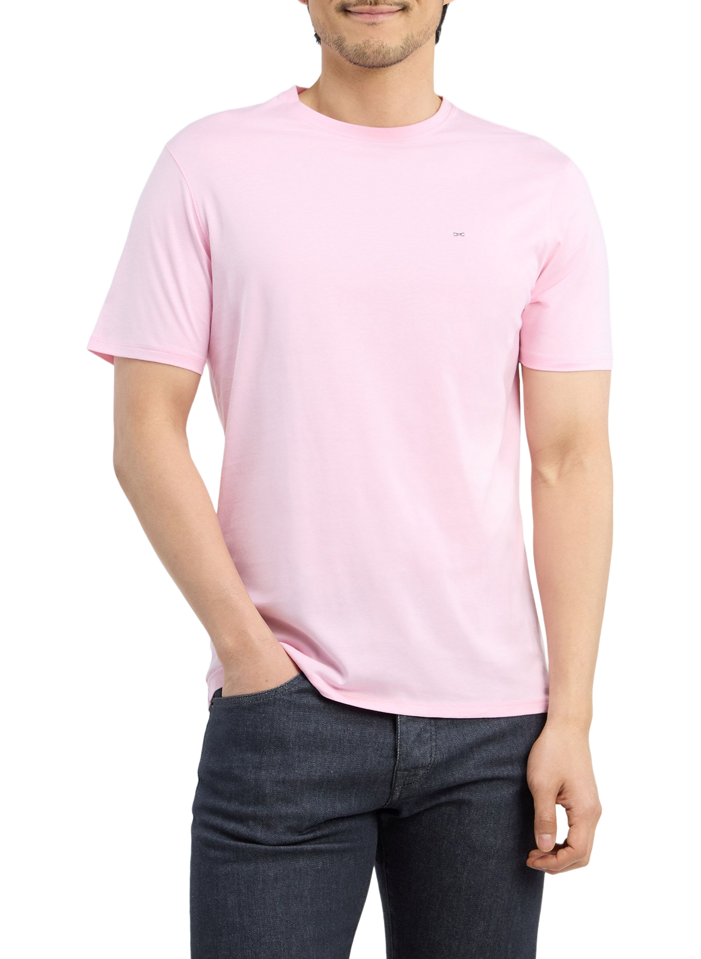 Tee-shirt col rond en coton | Roze EDEN PARK Heren