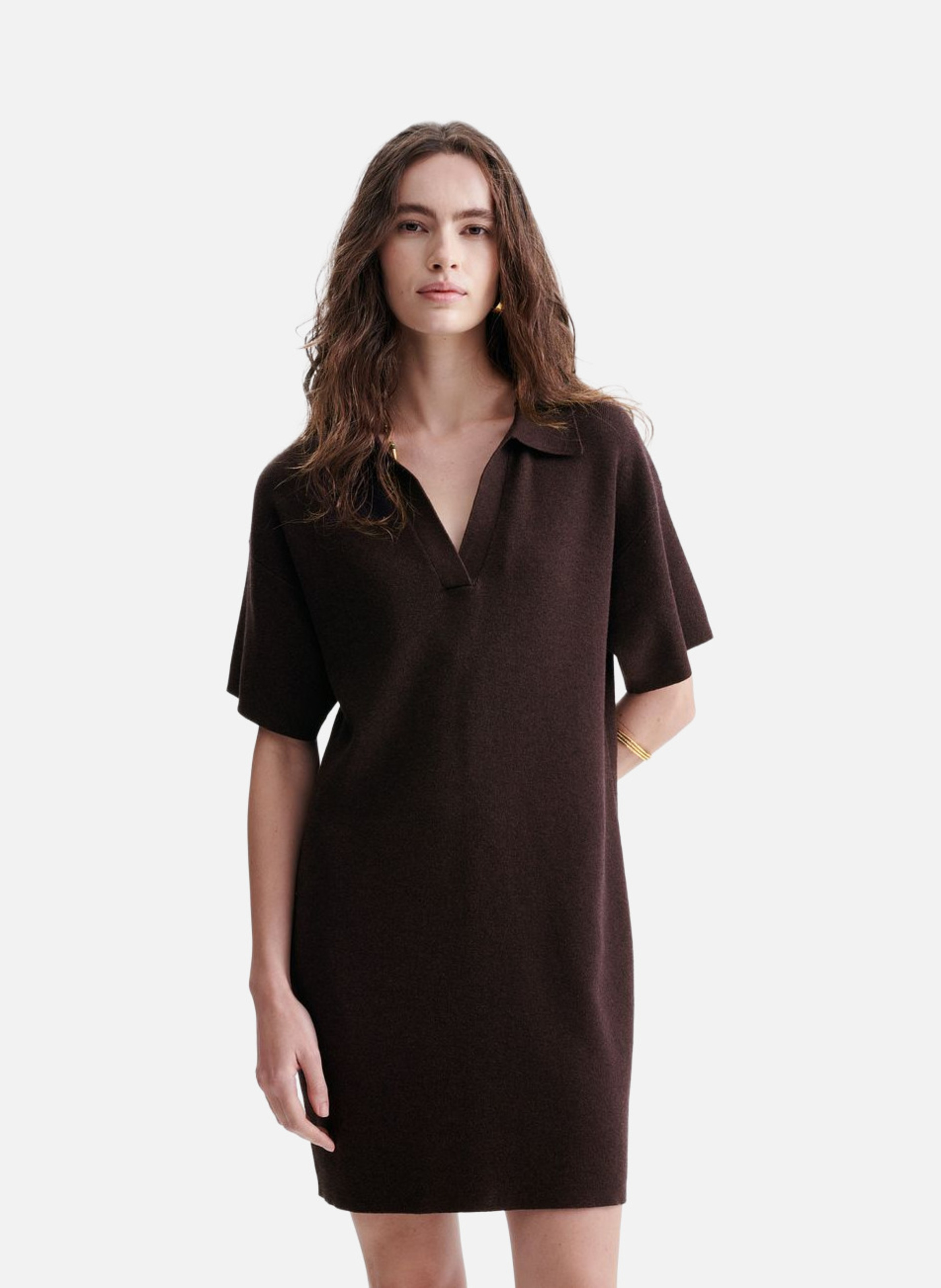Robe courte polo hermosa VANESSA BRUNO Marron