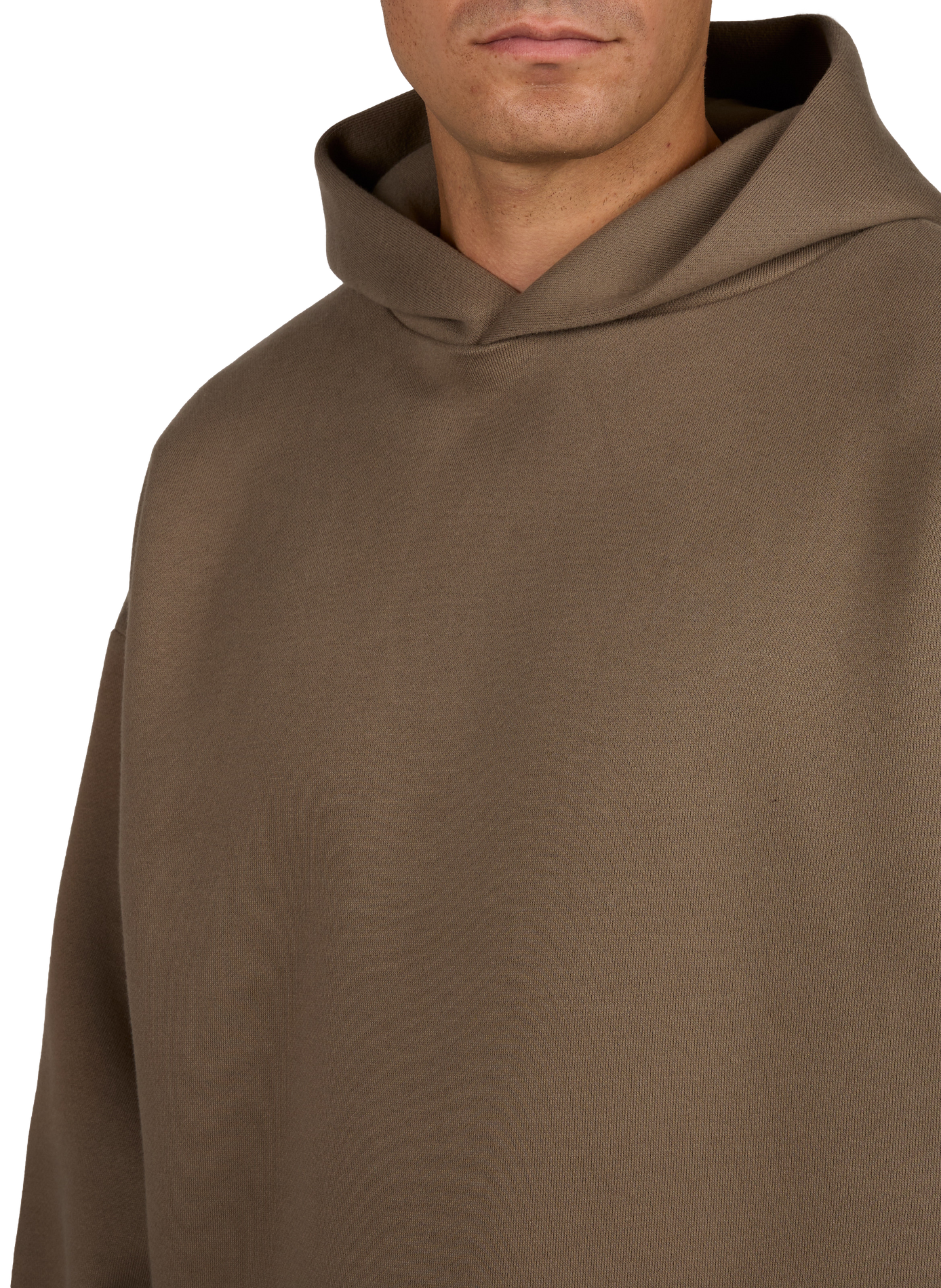 Plain oversized hooded sweatshirt SEVENTH Brown