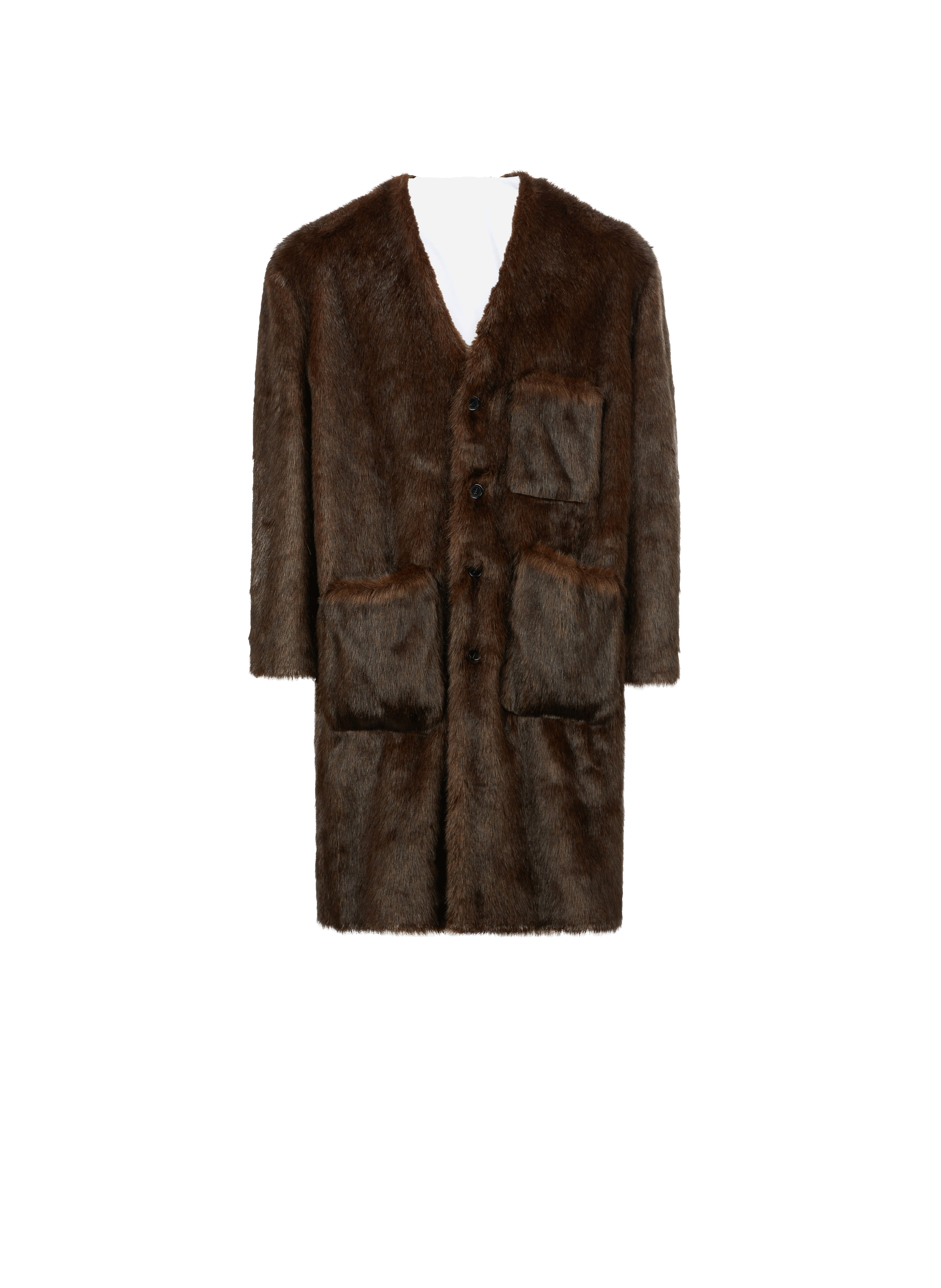 Manteau réversible en fausse fourrure