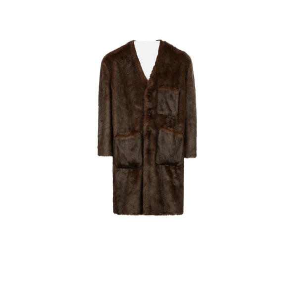 Manteau réversible en fausse fourrure